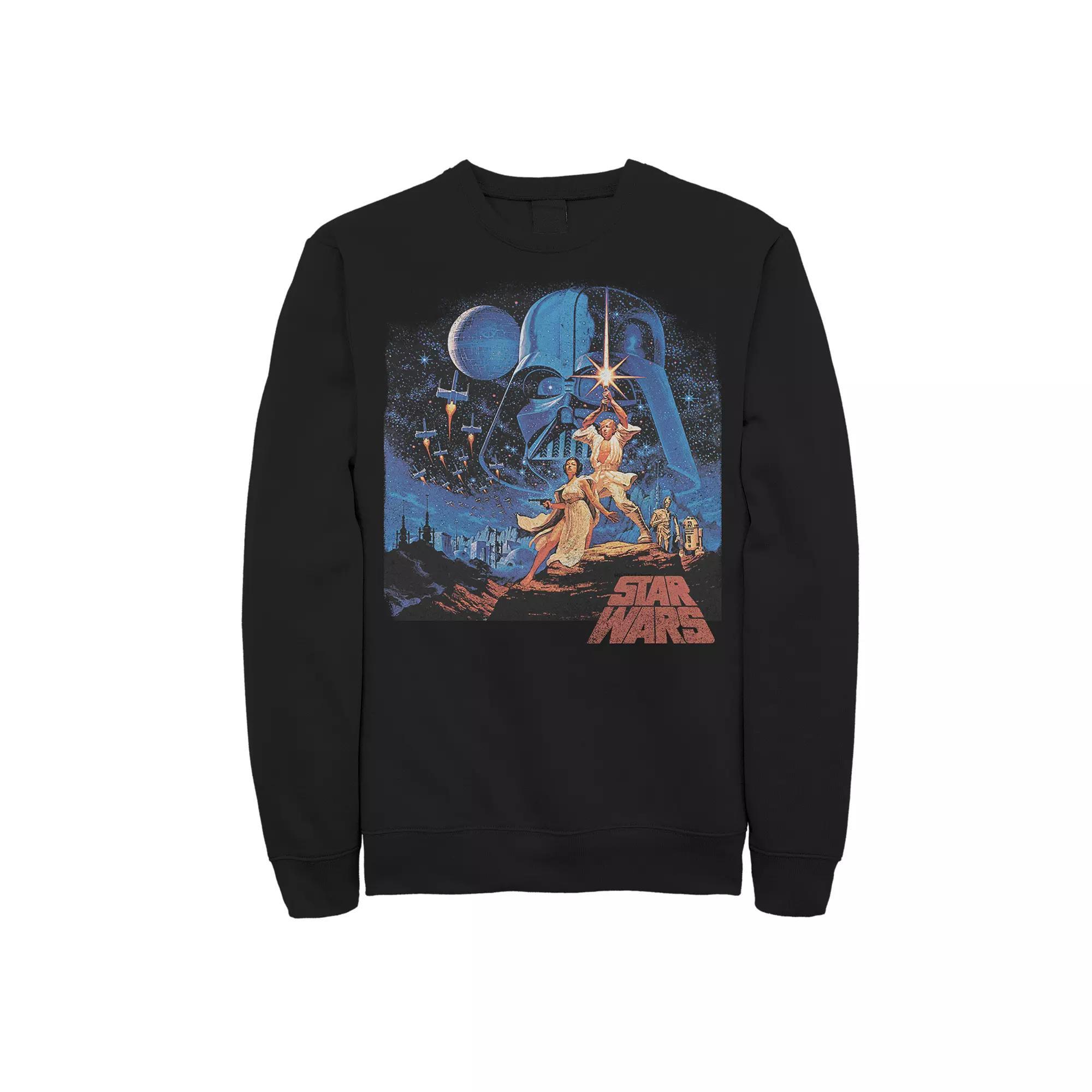 Men's Star Wars Classic Poster Sweatshirt, Size: XXL, Black Product Image