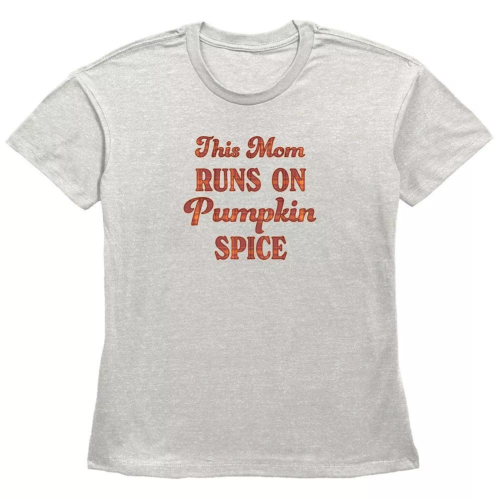 Women's This Mom Runs On Pumpkin Spice Graphic Tee,  Product Image