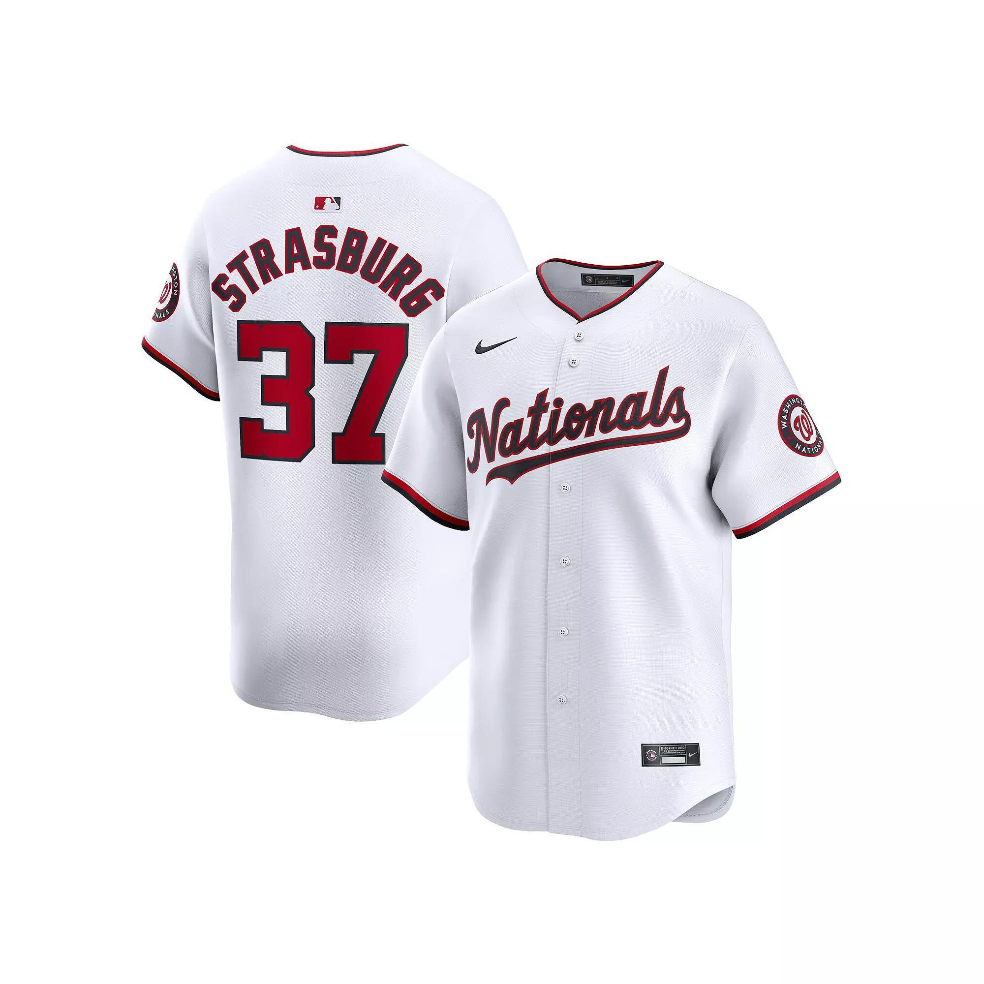 Men's Nike Stephen Strasburg White Washington Nationals Home Limited Player Jersey, Size: Large Product Image