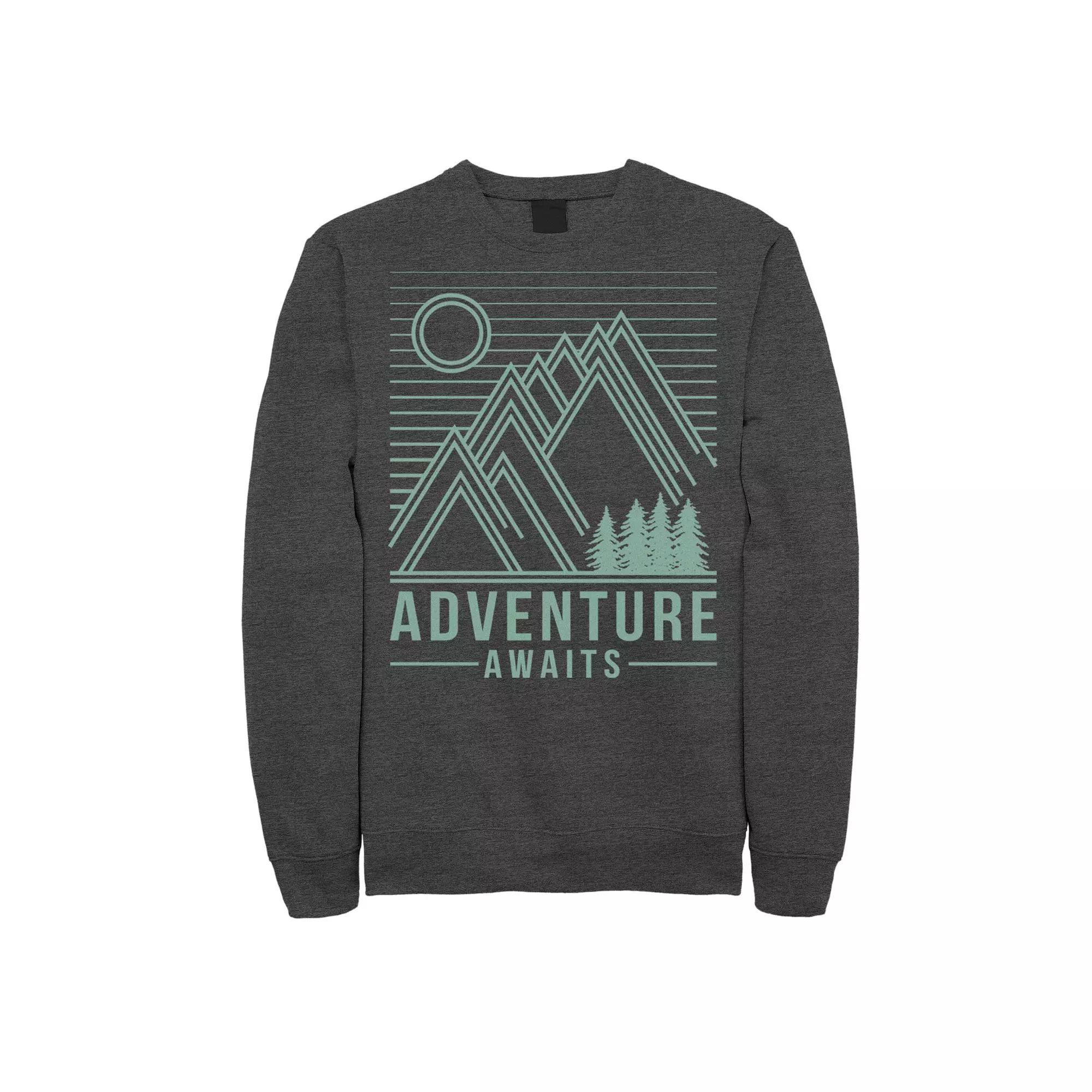 Men's Fifth Sun Adventure Awaits Line Art Sweatshirt,  Product Image