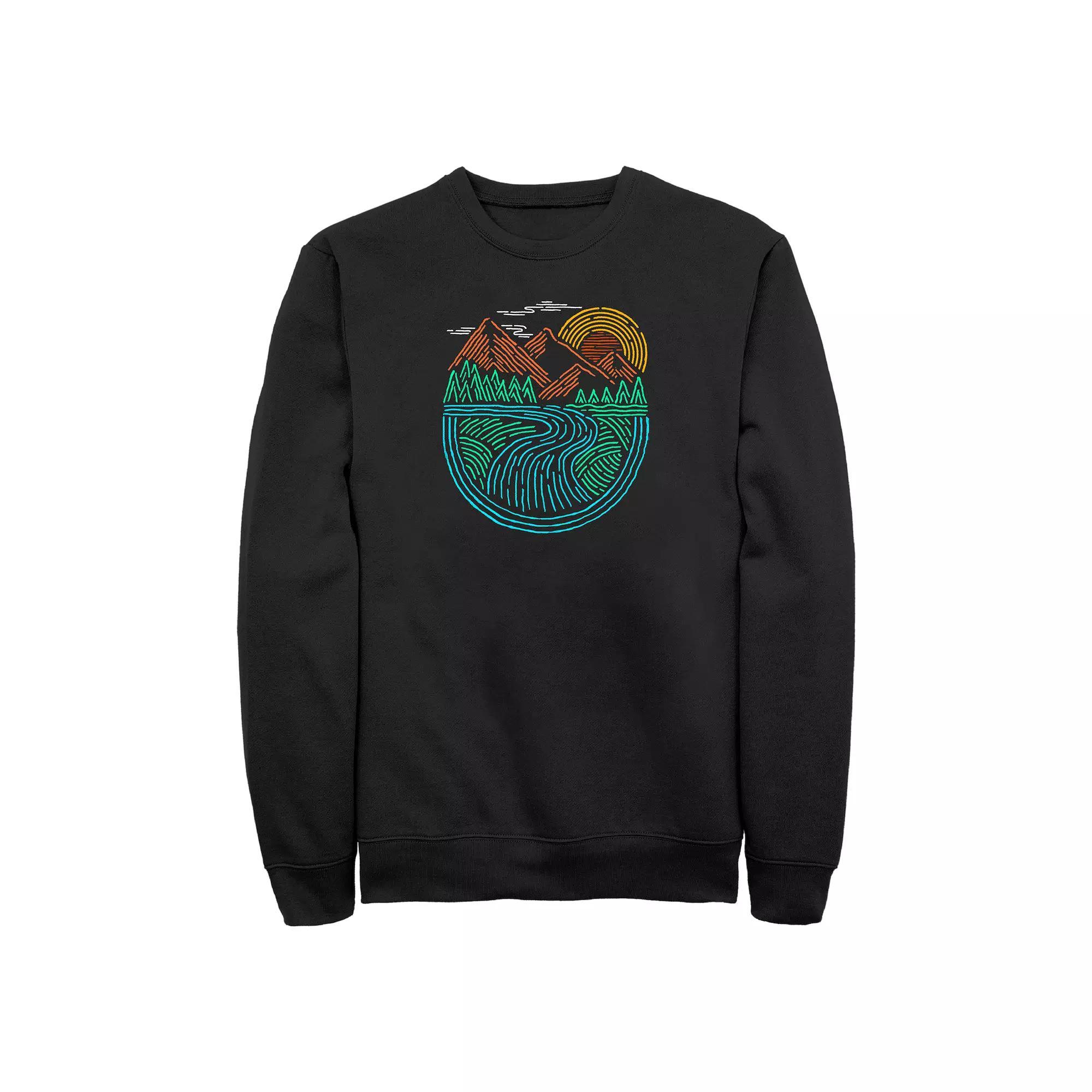 Big & Tall Nature Landscape Graphic Fleece Sweatshirt, Men's,  Product Image