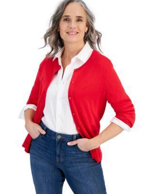 Style & Co Womens Button-Up Cardigan, Pp-4X, Created for Macys Product Image