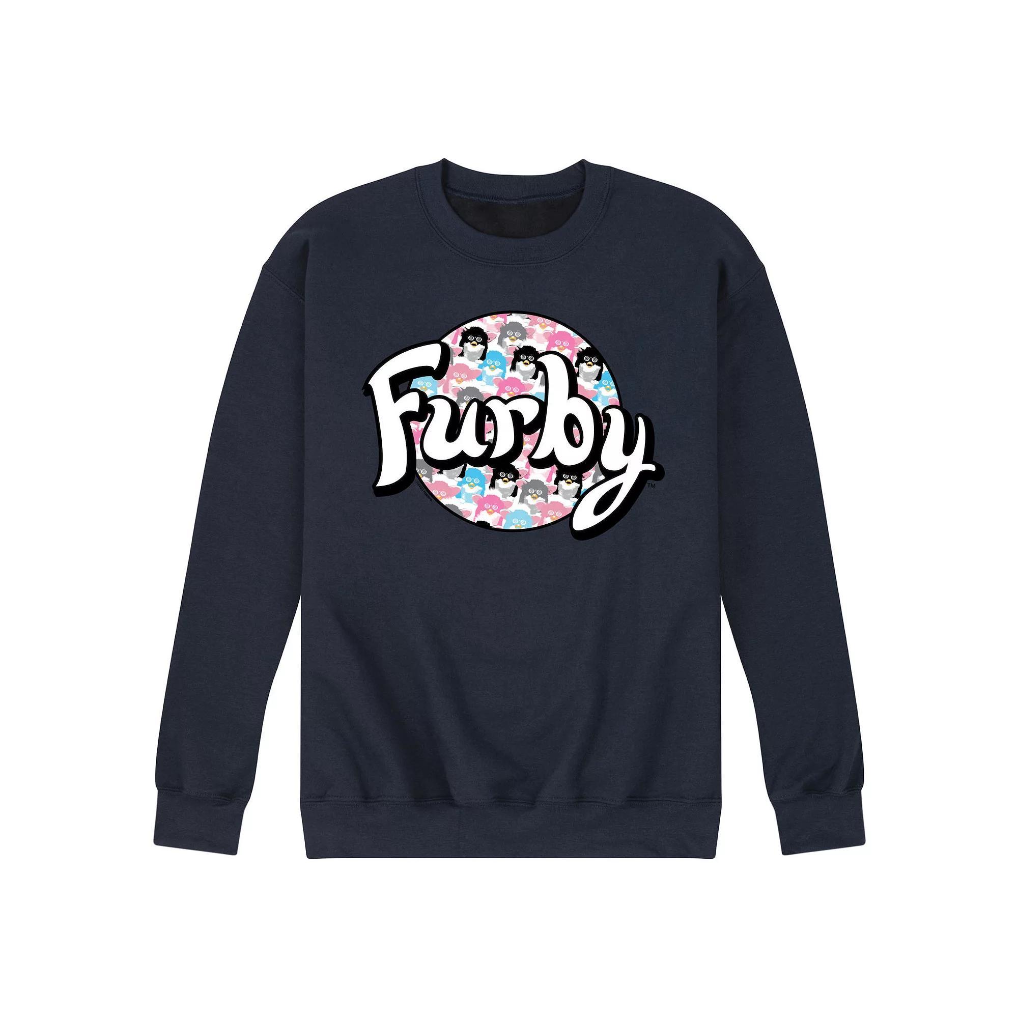 Men's Furby Logo Fleece Sweatshirt, Size: Large, Blue Product Image