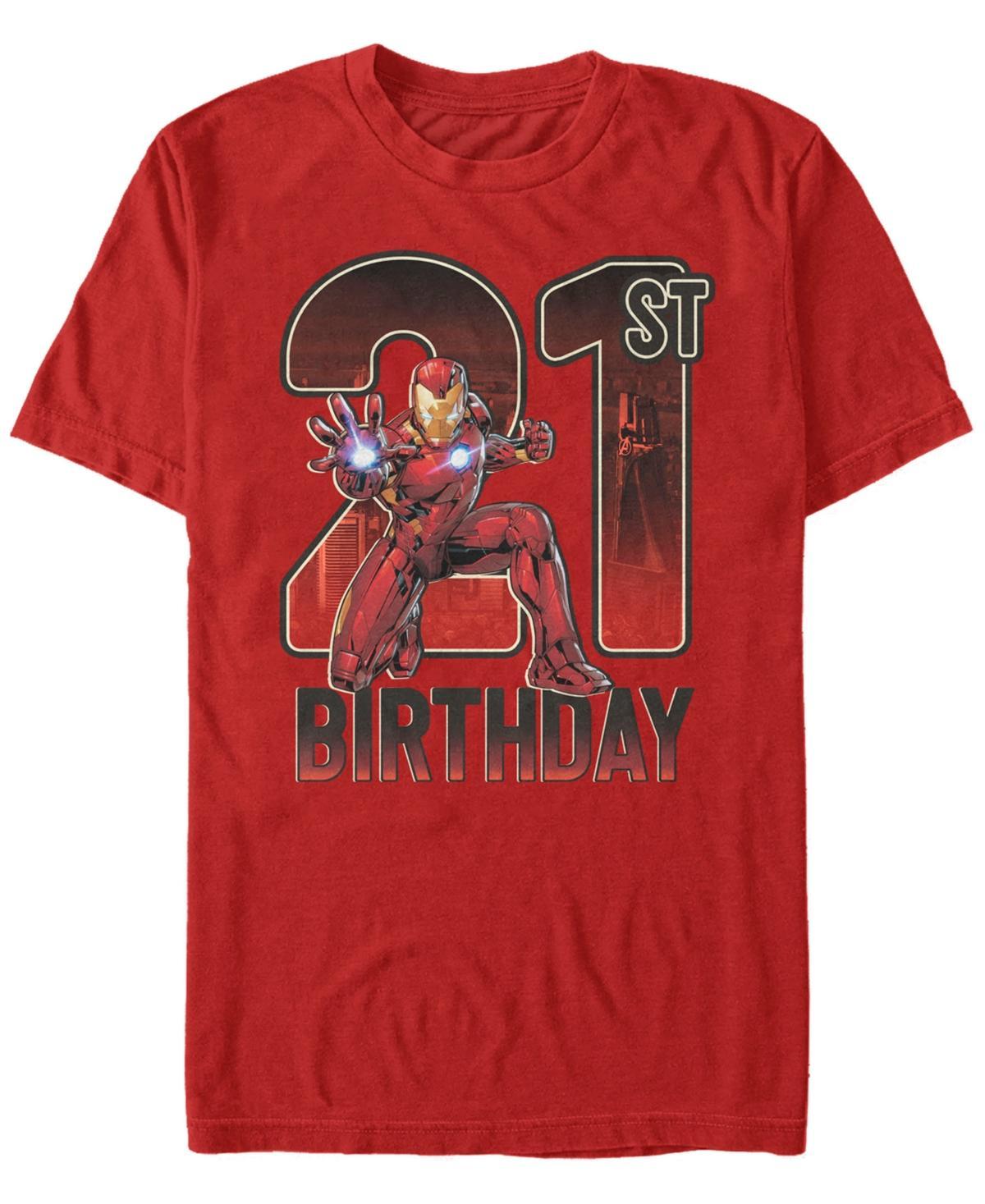 Men's Iron Man 21st Birthday Tee, Size: Large, Red Product Image