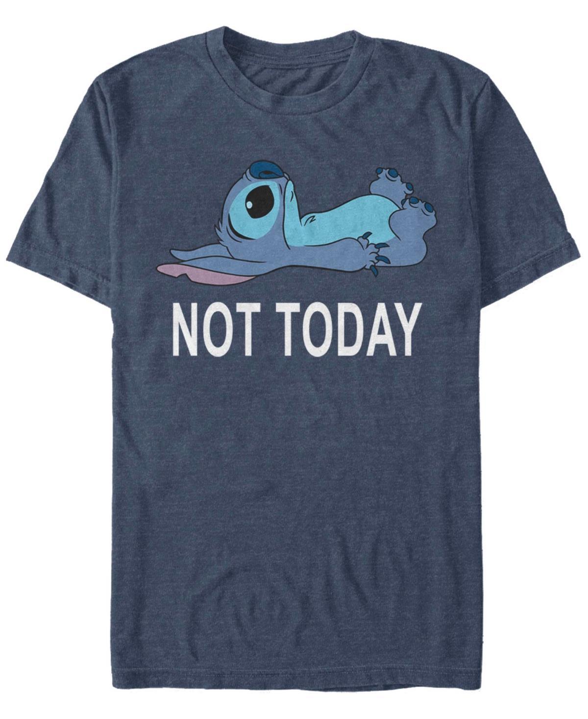 Disney's Lilo & Stitch Men's Not Today Stitch Tee, Size: Large, Navy Grey Product Image