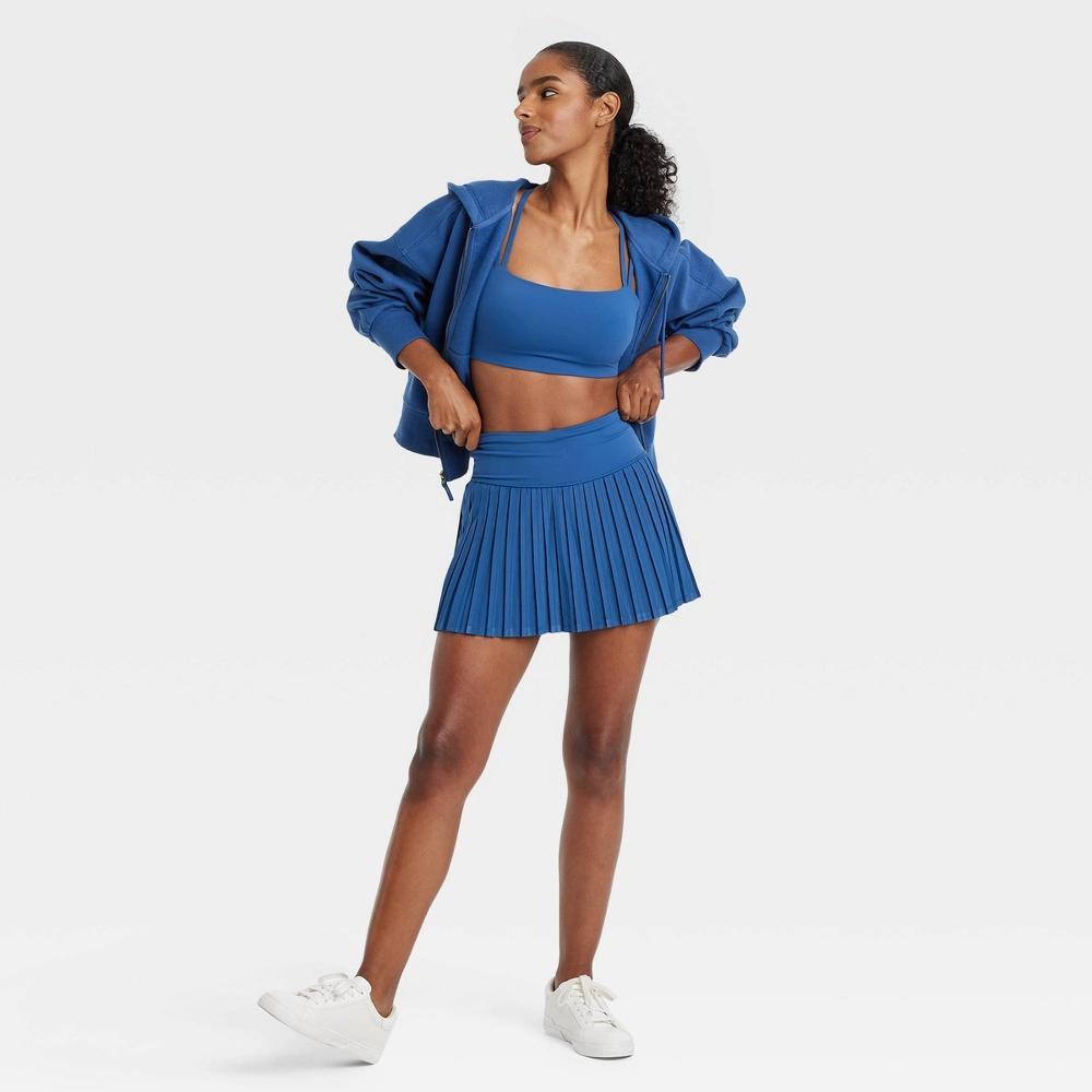 Women's High Rise Pleated Skort - JoyLab™ Sapphire Blue M Product Image