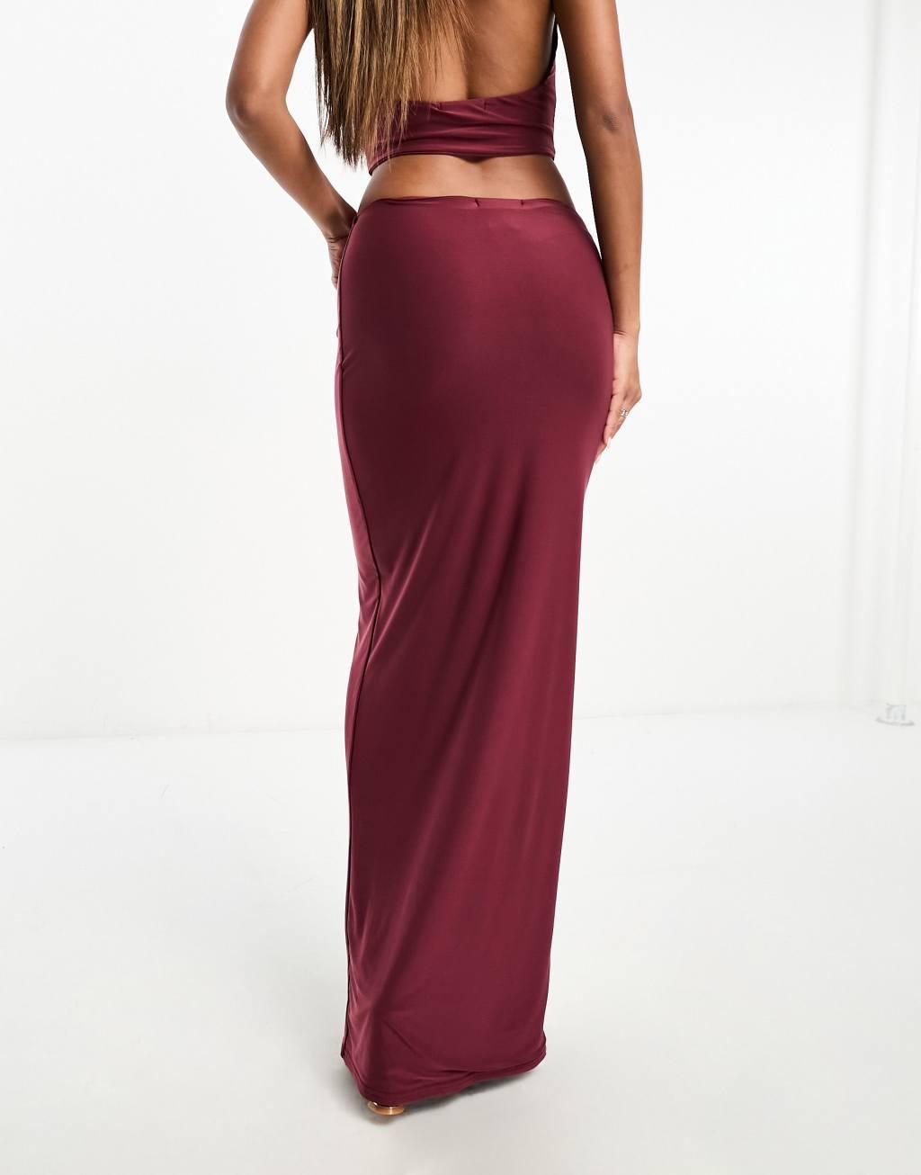 Kaiia slinky column maxi skirt Product Image