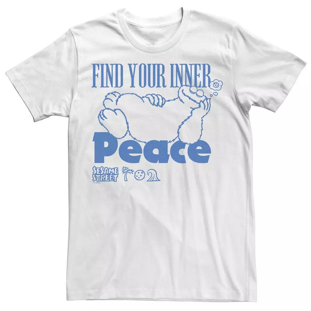 Big & Tall Sesame Street Cookie Peace Tee, Men's,  Product Image