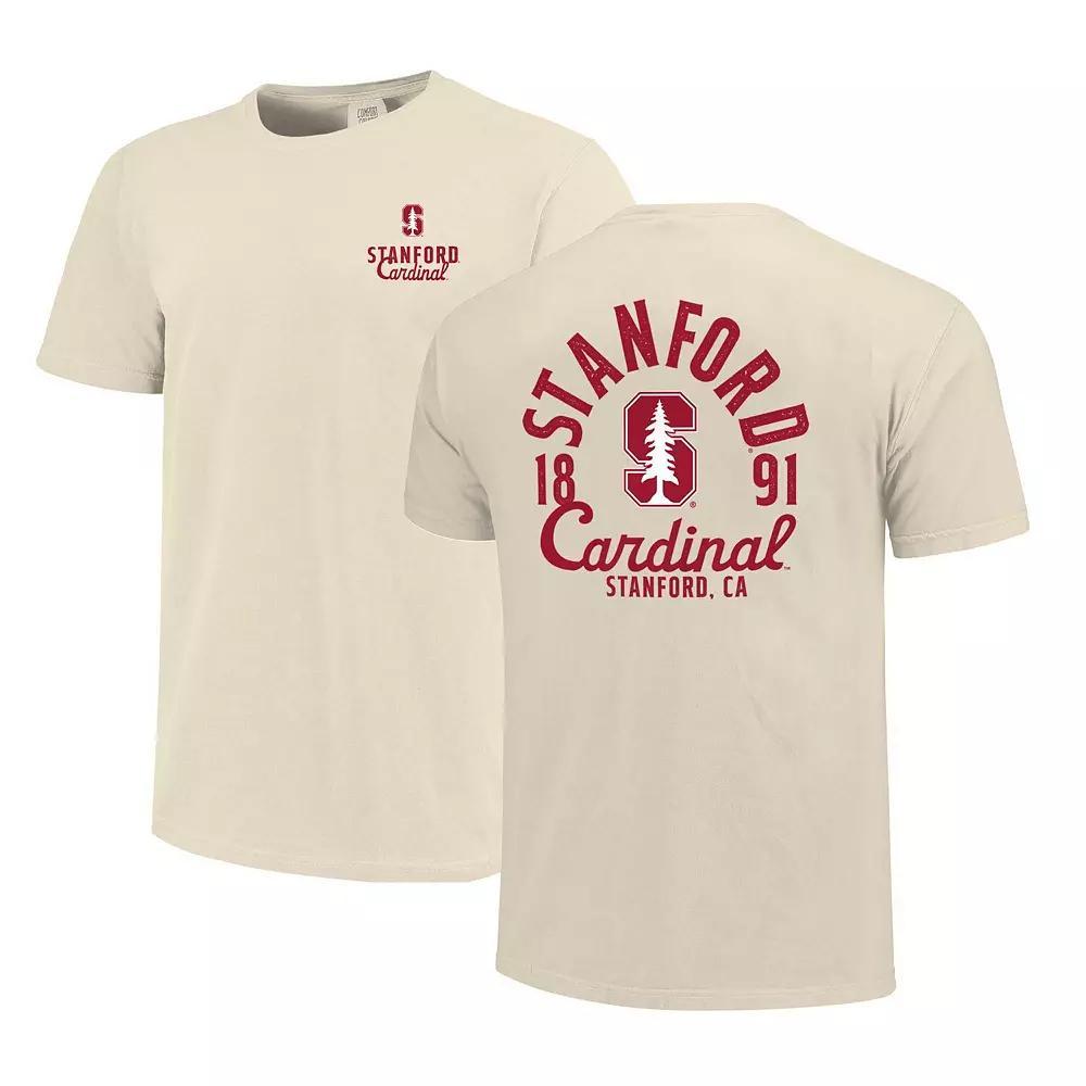 Men's Cream Stanford Cardinal Comfort Colors Mascot Overlay T-Shirt, Size: 2XL, Beige Product Image