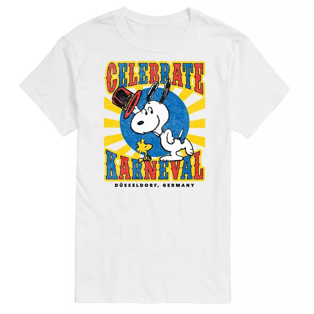 Men's Peanuts Snoopy Celebrate Karneval Graphic Tee, Size: XL, Gray Product Image