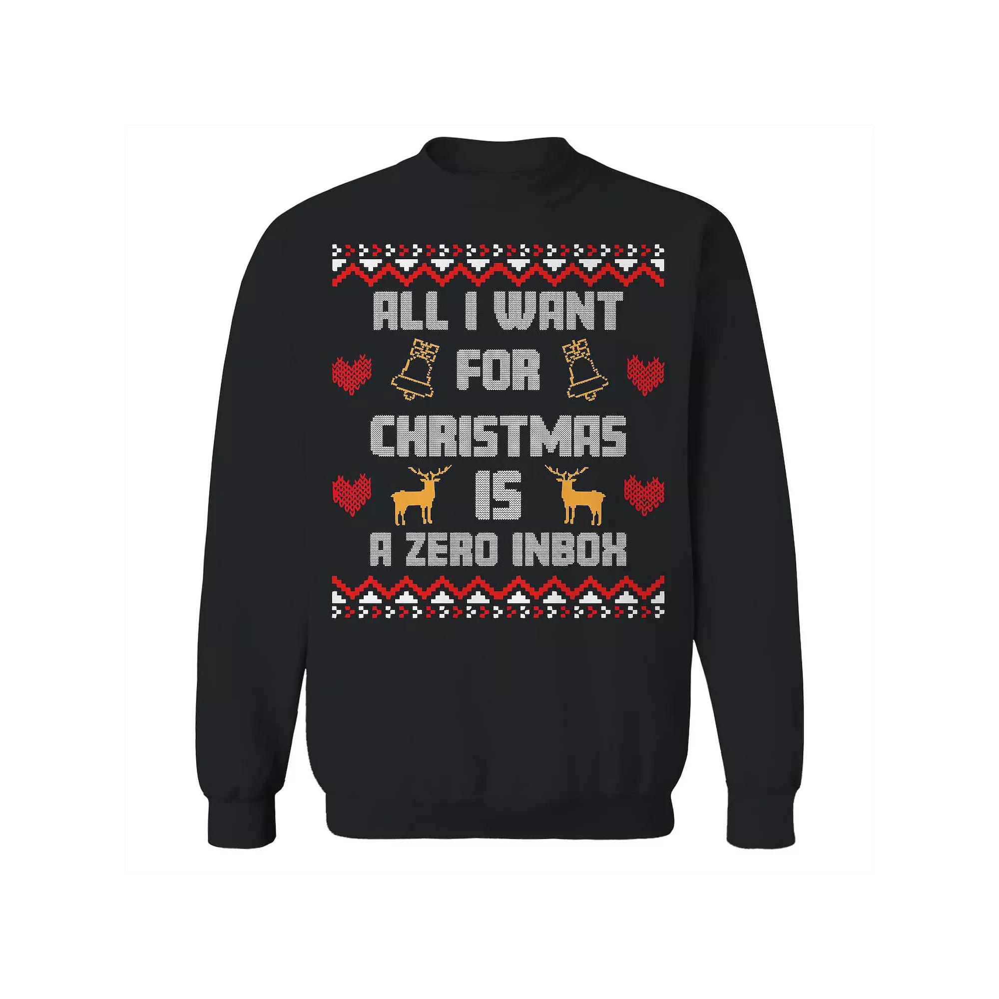 Men's Christmas Sweater Zero Inbox Graphic Sweatshirt, Adult Unisex,  Product Image