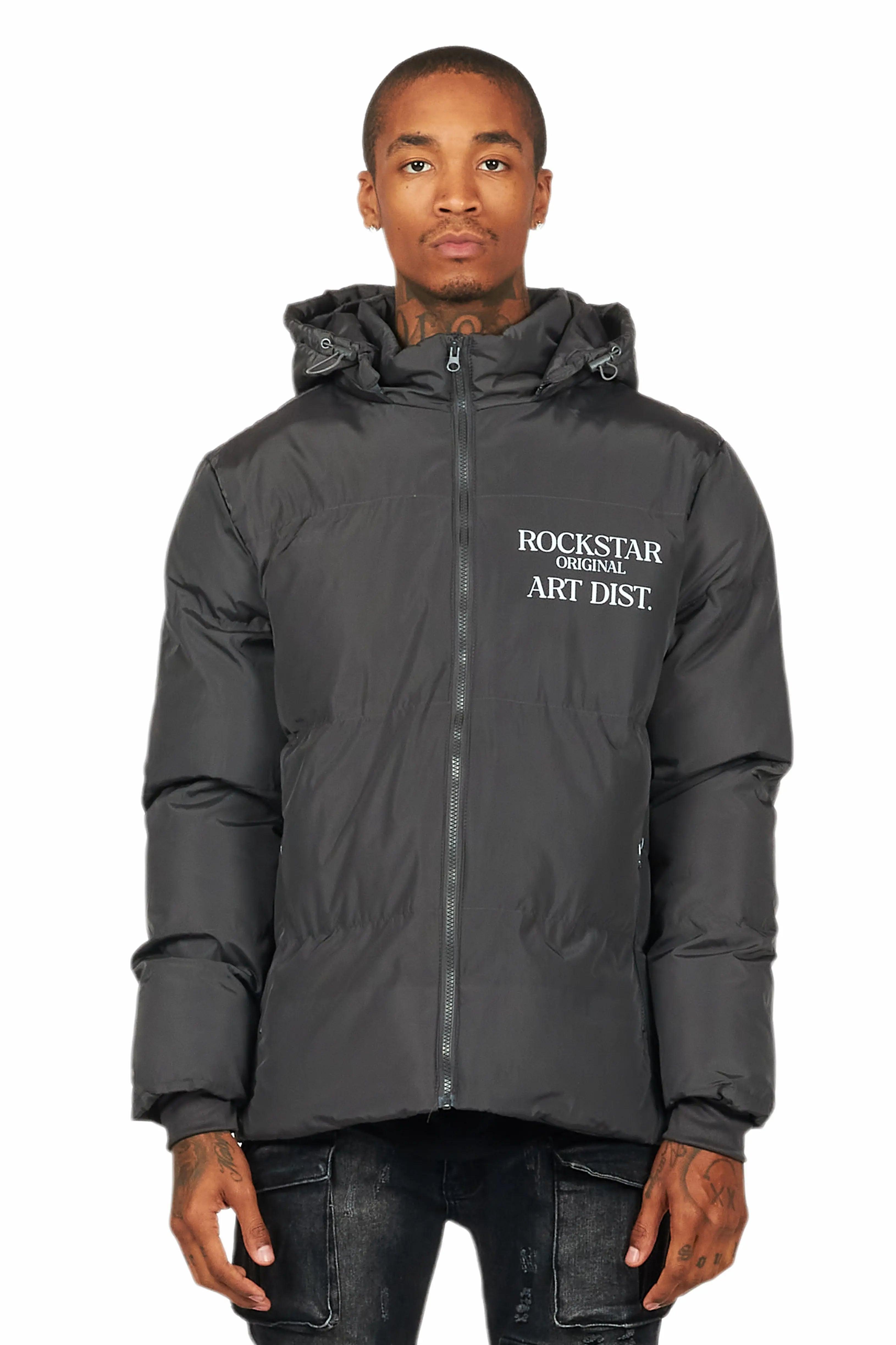 Briggs Charcoal Graphic Puffer Male Product Image