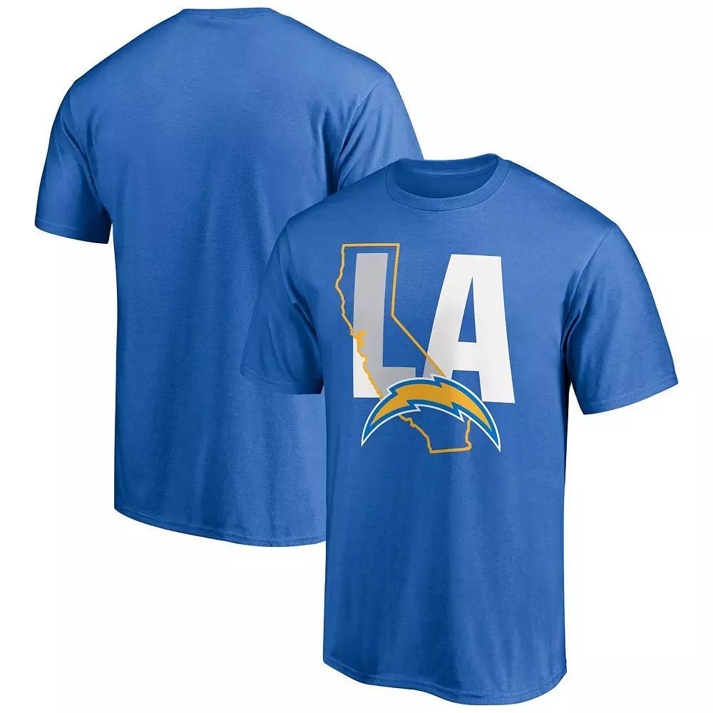 Men's Fanatics Branded Powder Blue Los Angeles Chargers Hometown Collection 1st Down T-Shirt, Size: Small, Light Product Image