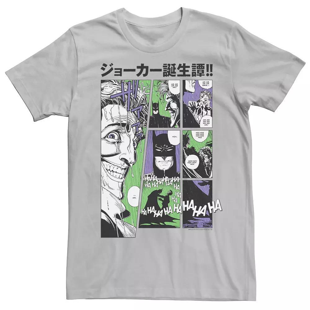 Men's DC Comics Batman Joker Comic Strip Tee, Size: Small, Silver Product Image