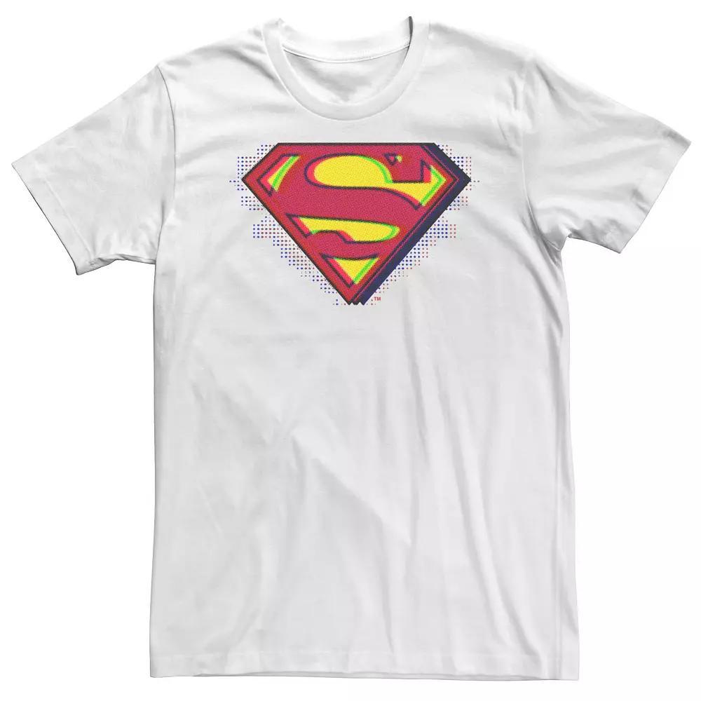 Big & Tall DC FanDome Superman Glitch Logo Tee, Men's, Size: 4XL, White Product Image