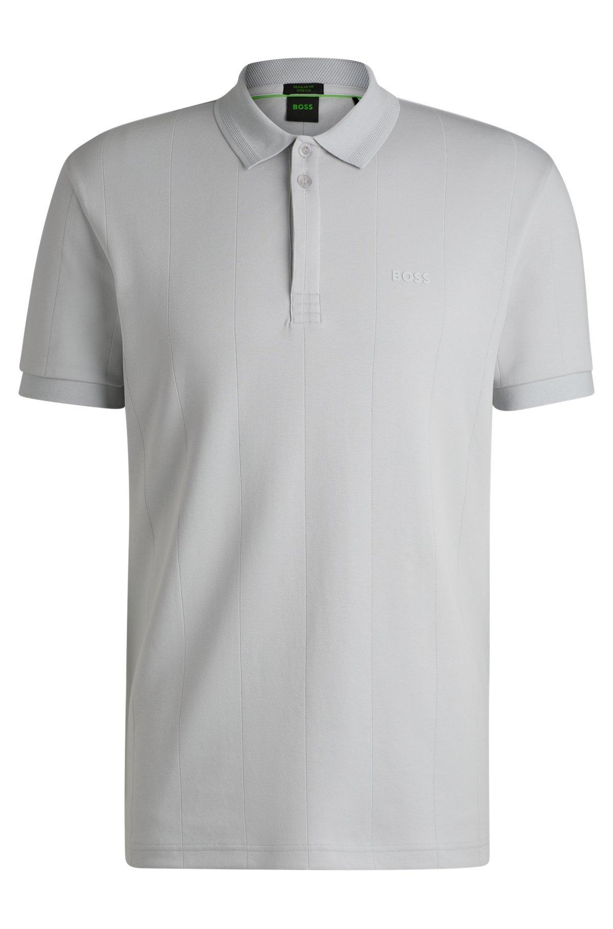 Paddy polo shirt with drop-needle stitching Product Image