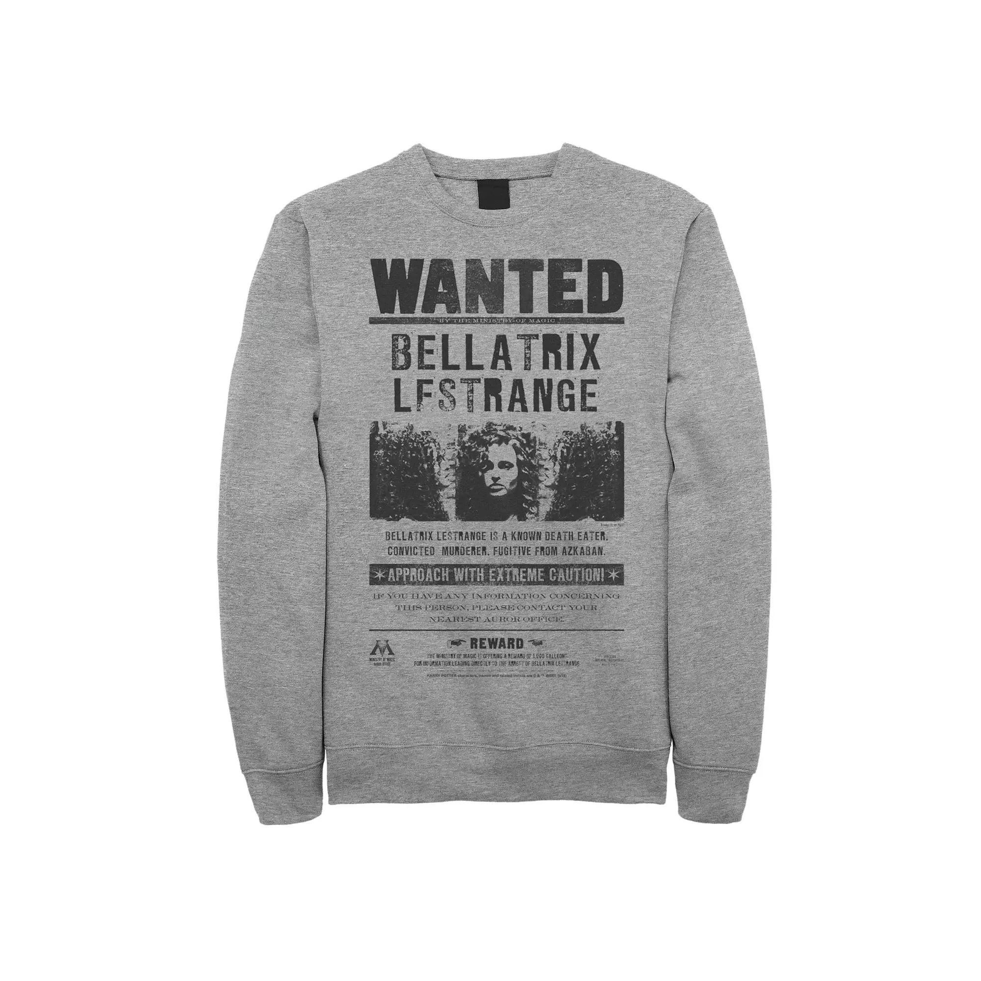 Men's Harry Potter Bellatrix Lestrange Wanted Poster Sweatshirt,  Product Image