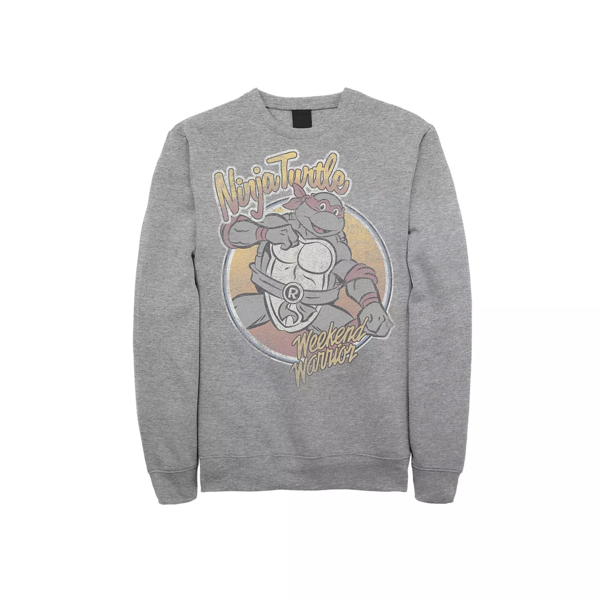 Men's Ninja Turtles Raphael Weekend Warrior Vintage Fleece, Size: Large, Athletic Grey Product Image