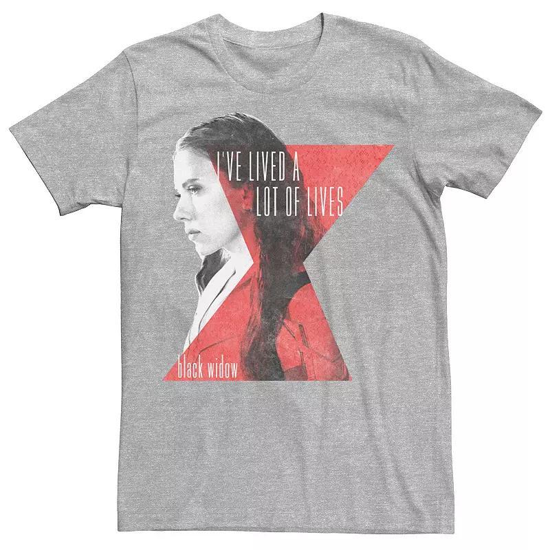 Mens Marvel Black Widow Ive Lived A Lot Of Lives Tee Athletic Grey Product Image