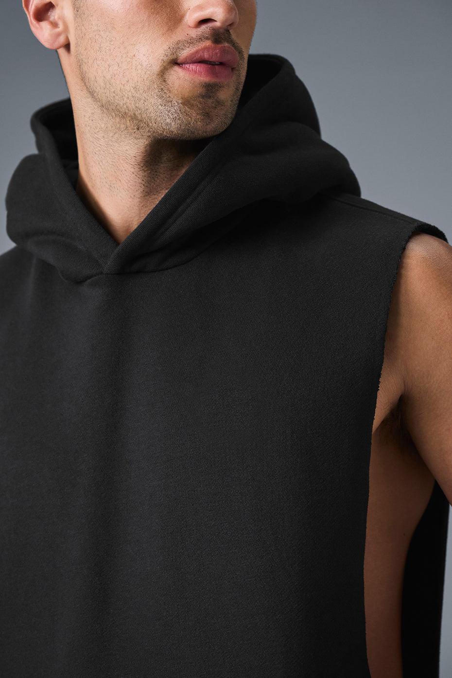 Renown Sleeveless Hoodie - Black Male Product Image