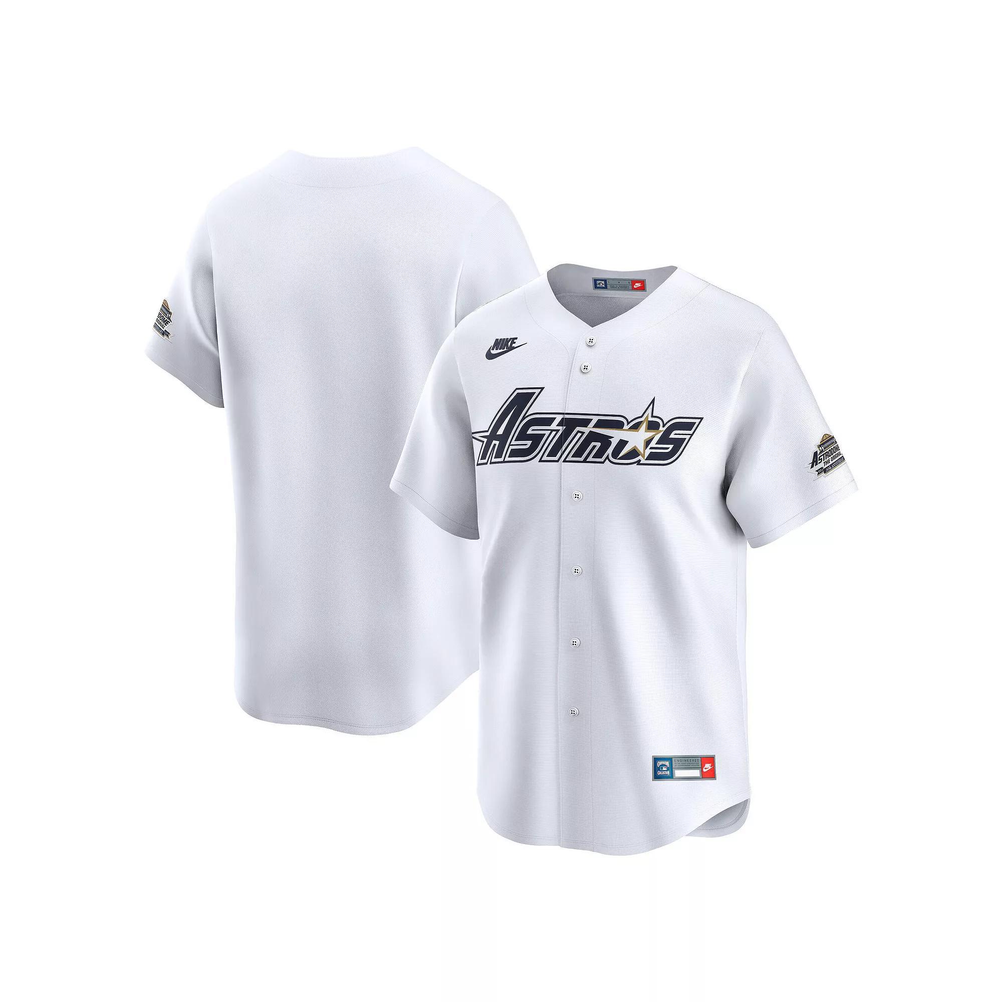 Men's Nike White Houston Astros Throwback Cooperstown Collection Limited Jersey, Size: 3XL Product Image