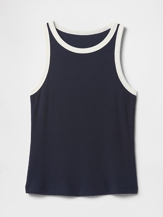 Modern Rib Halter Tank Top Product Image