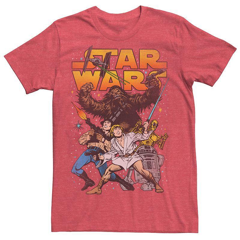 Men's A New Hope Ep4 Stand and Deliver Tee, Size: Small, Red Grey Product Image