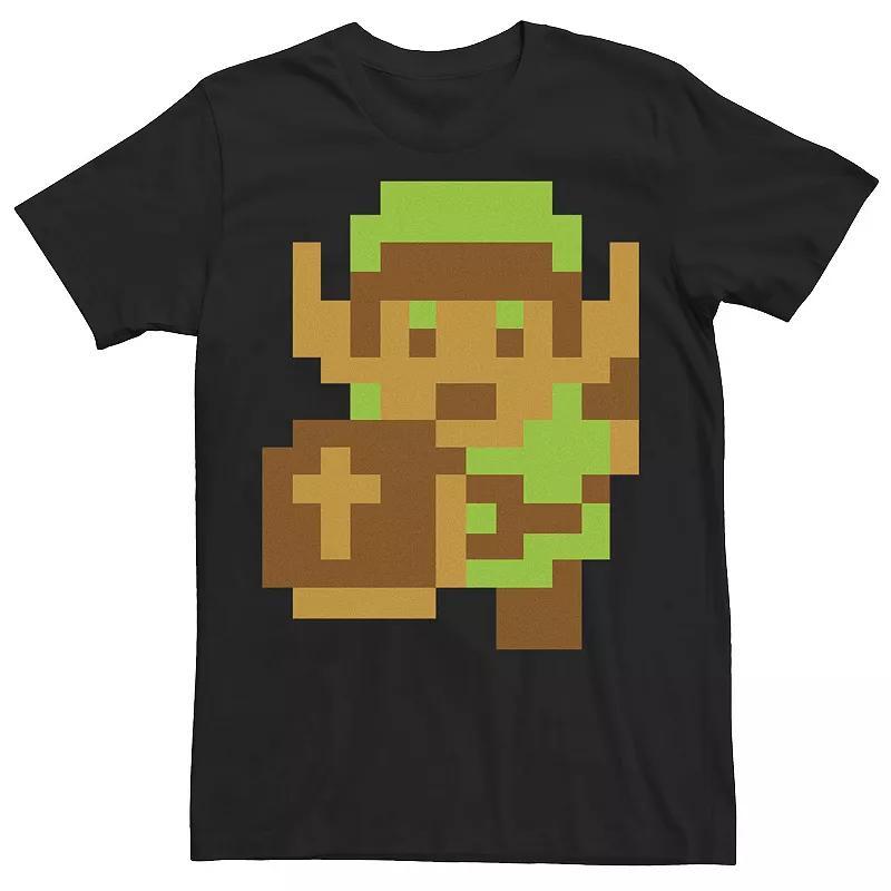 Men's Nintendo Legend of Zelda Pixelated Link Portrait Tee, Size: Medium, Blue Product Image