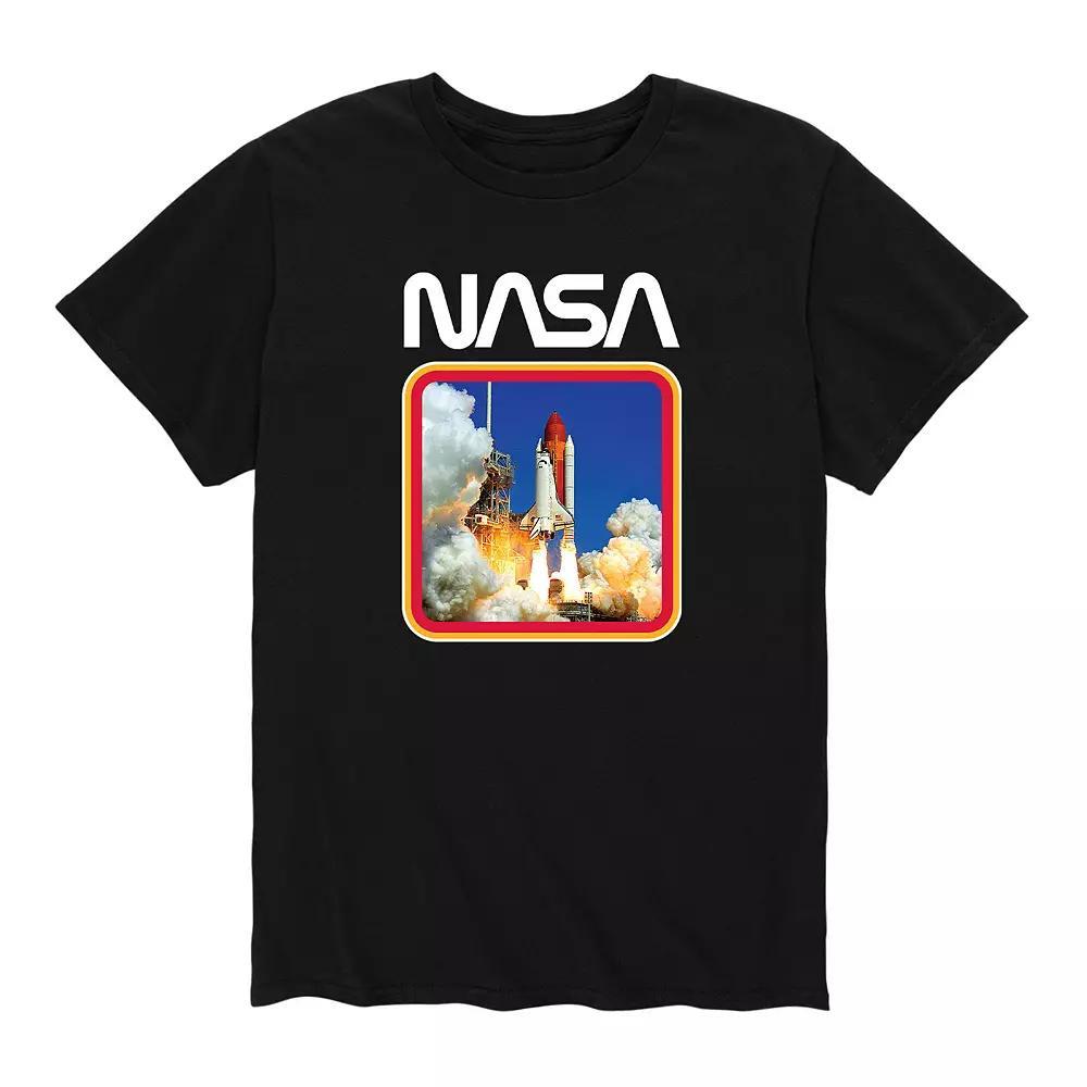 Big & Tall NASA Retro Shuttle Launch Tee, Mens Blue Product Image