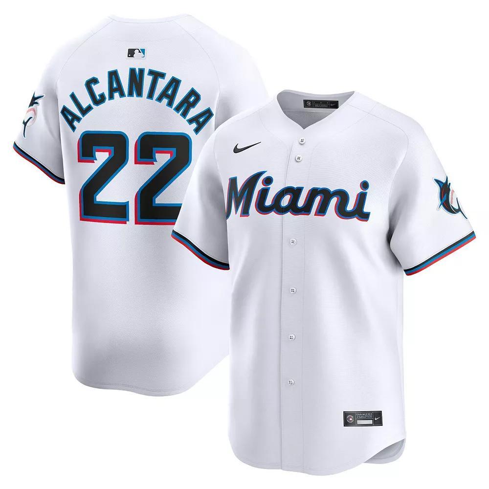 Men's Nike Sandy Alcantara White Miami Marlins Home Limited Player Jersey,  Product Image