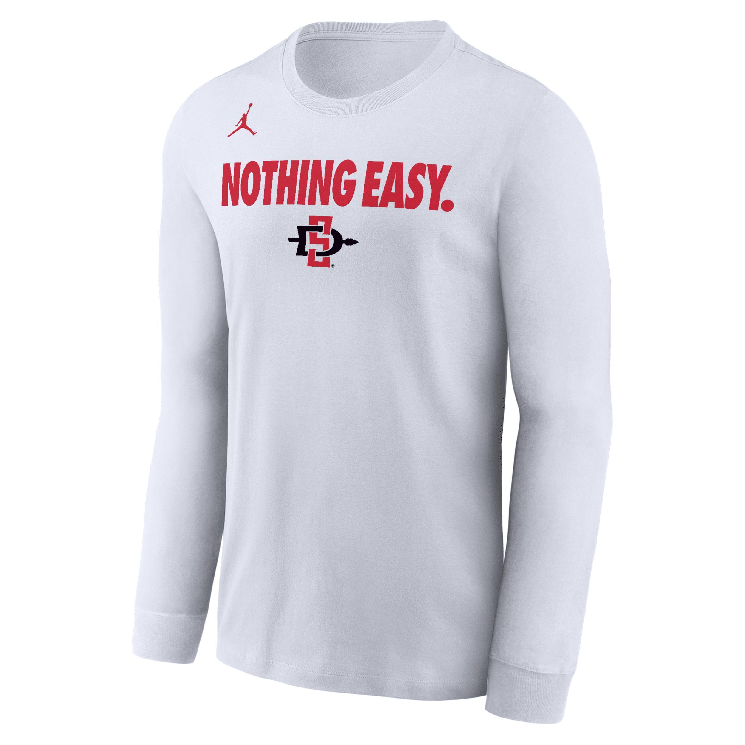 SDSU Nike Mens College Long-Sleeve T-Shirt | M22284MMSA-WHT Product Image