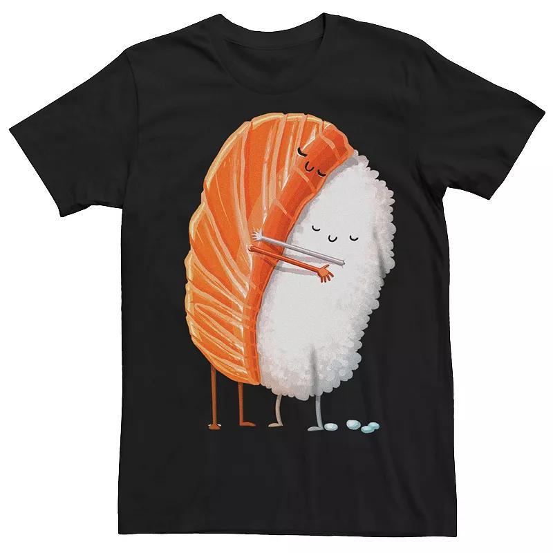 Men's Sake Salmon Sushi Hug Graphic Tee, Size: XL, White Product Image
