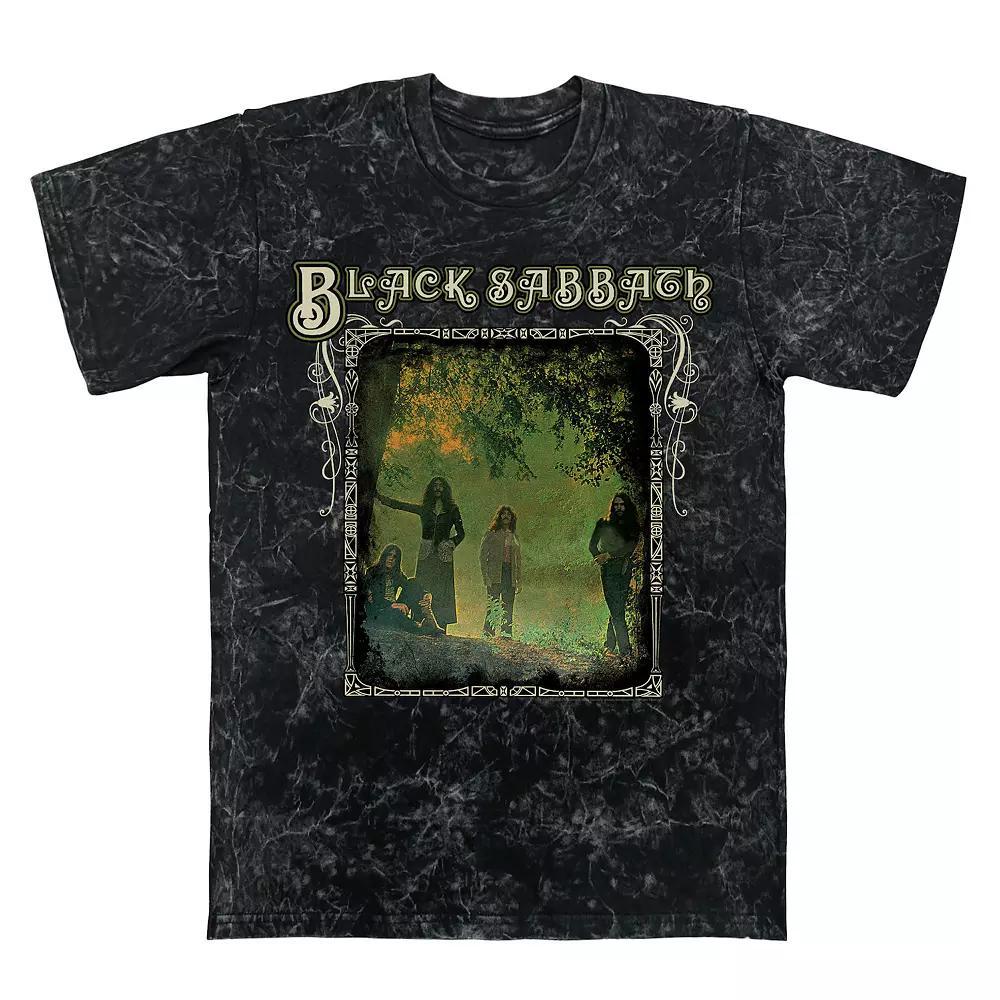 Men's Black Sabbath Trees Photo Mineral Wash Graphic Tee, Size: Large, Black Mineral Wash Product Image