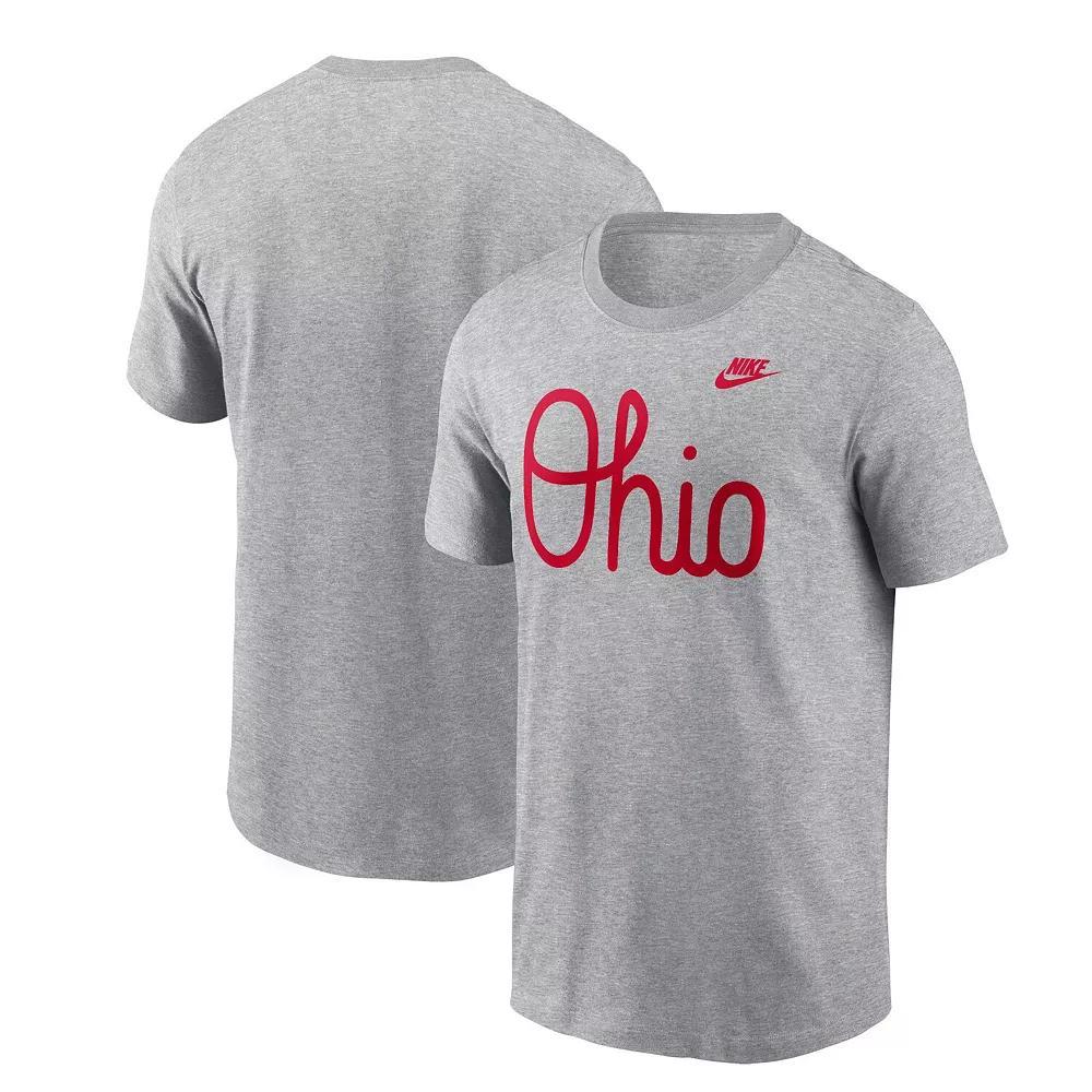 Men's Nike Gray Ohio State Buckeyes Vintage Script T-Shirt,  Product Image