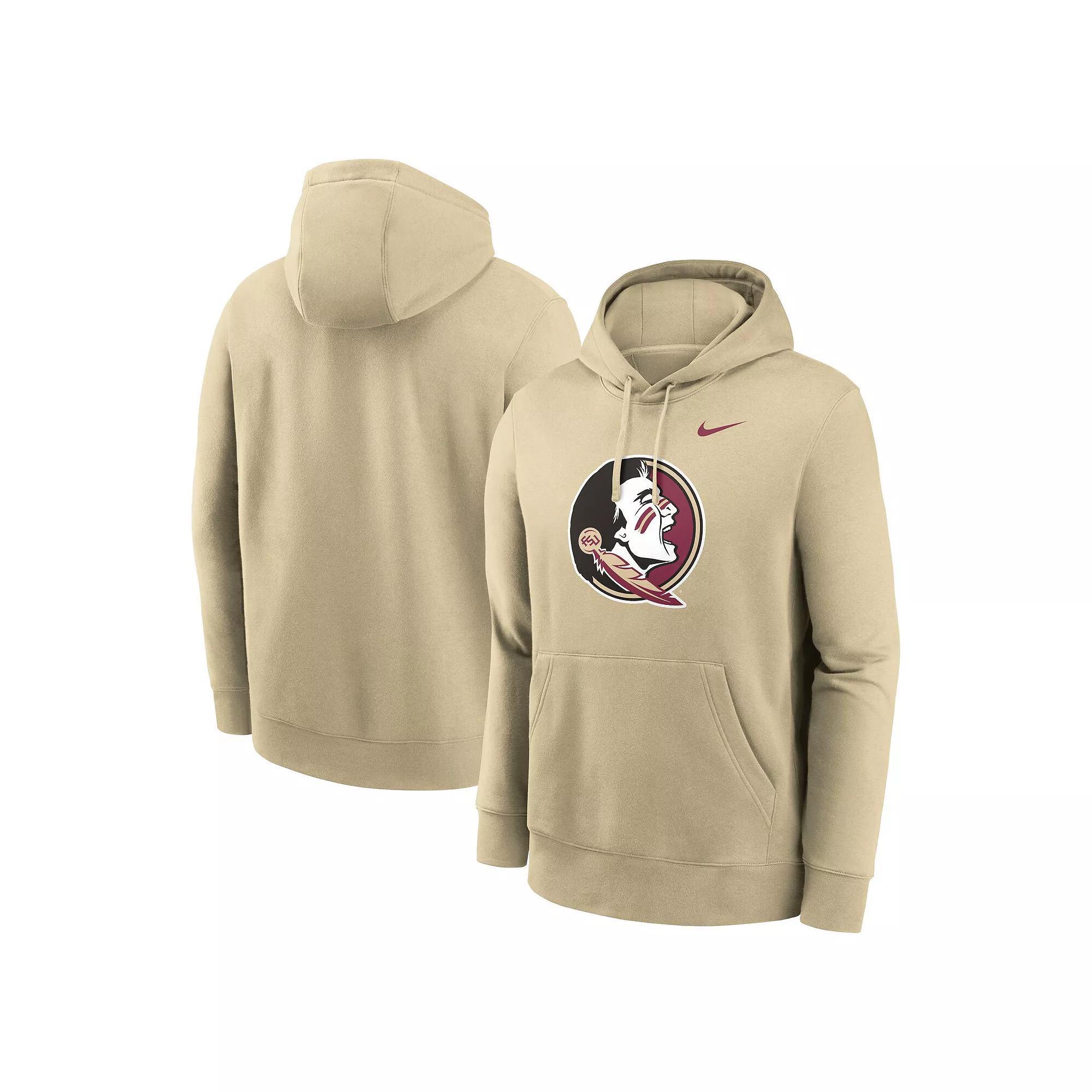 Men's Nike Gold Florida State Seminoles Primetime Evergreen Club Fleece Pullover Hoodie, Size: XL Product Image