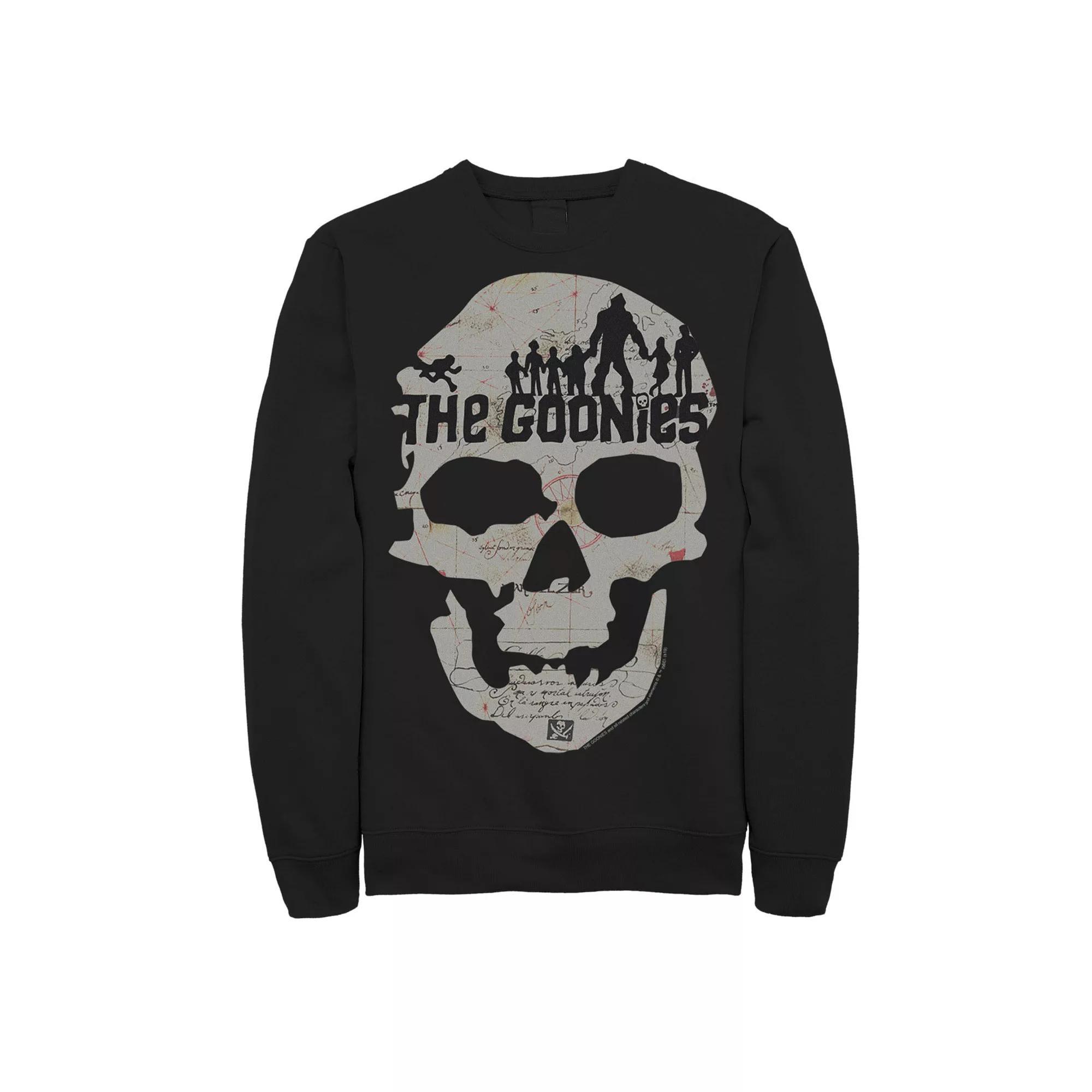 Big & Tall The Goonies Skeleton Map Poster Graphic Fleece Pullover, Men's,  Product Image