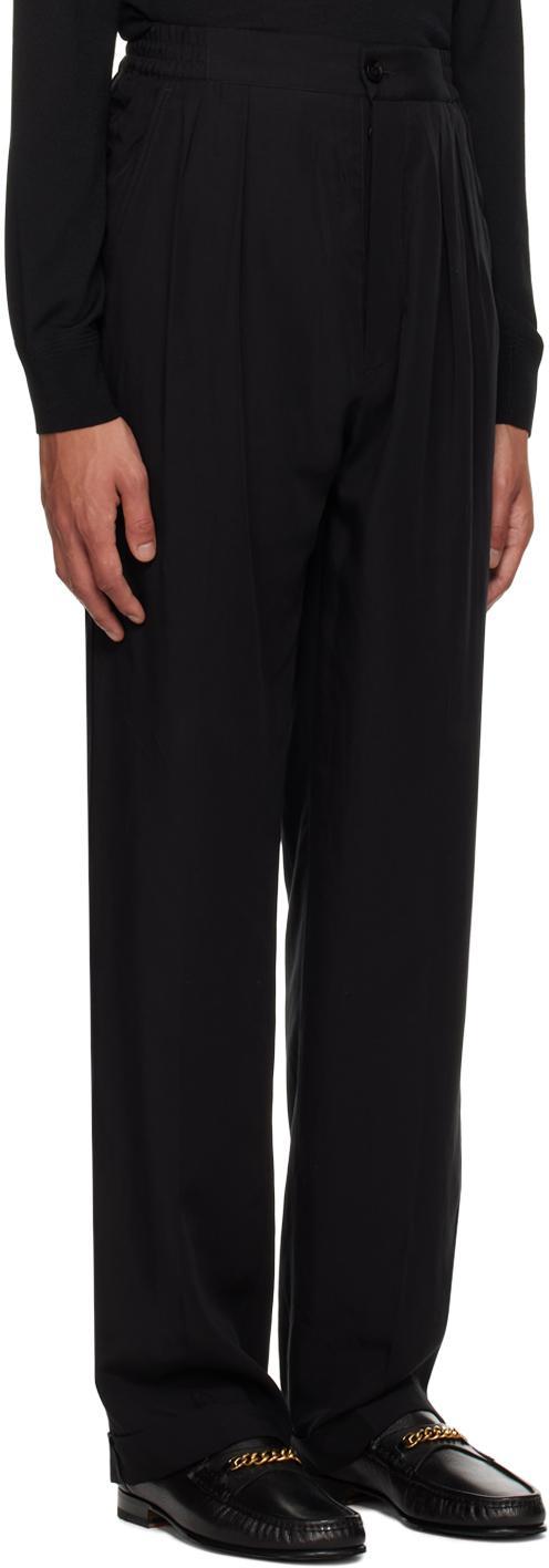 TOM FORD Black Pleated Trousers In Lb999 Black Product Image