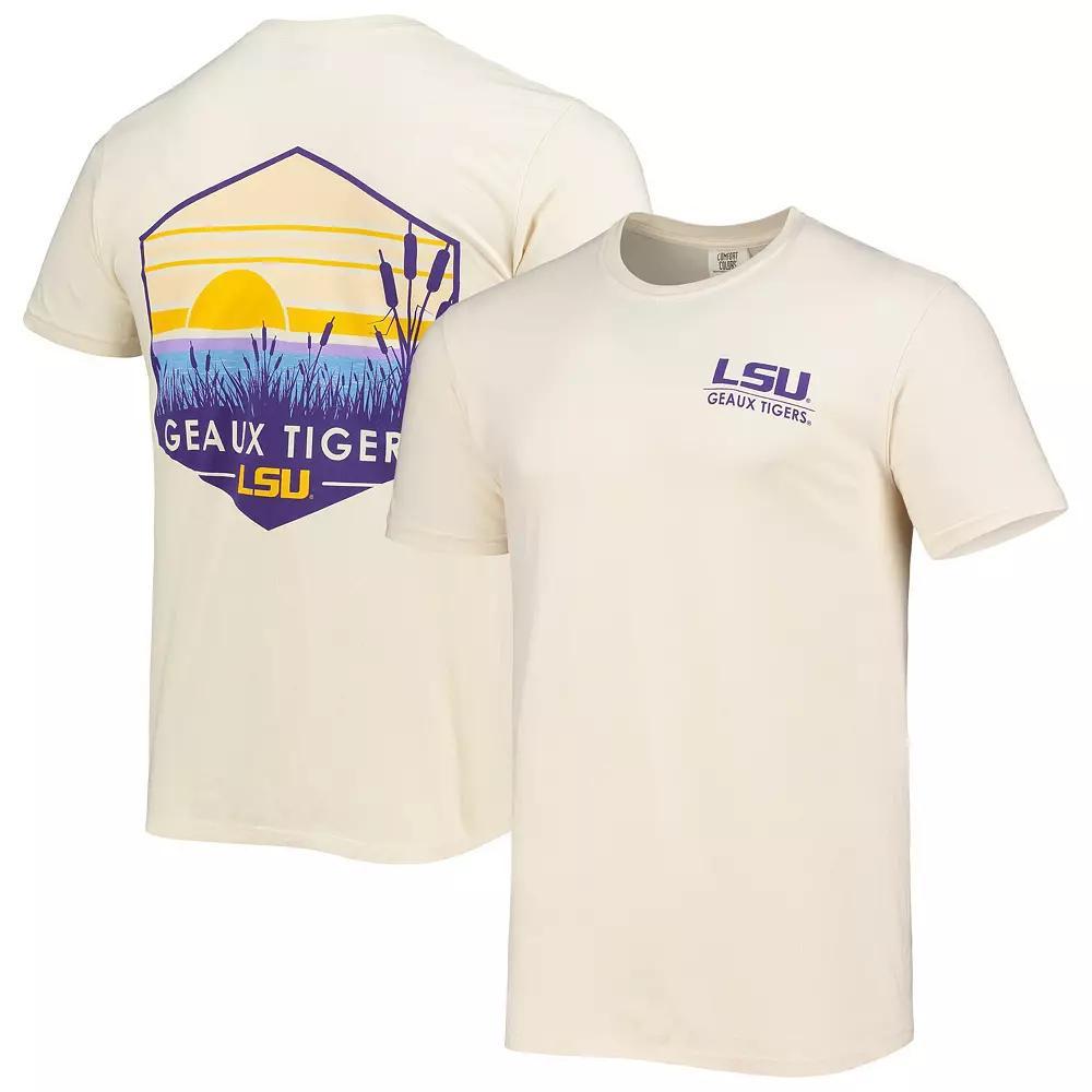 Men's Cream LSU Tigers Landscape Shield Comfort Colors T-Shirt,  Product Image