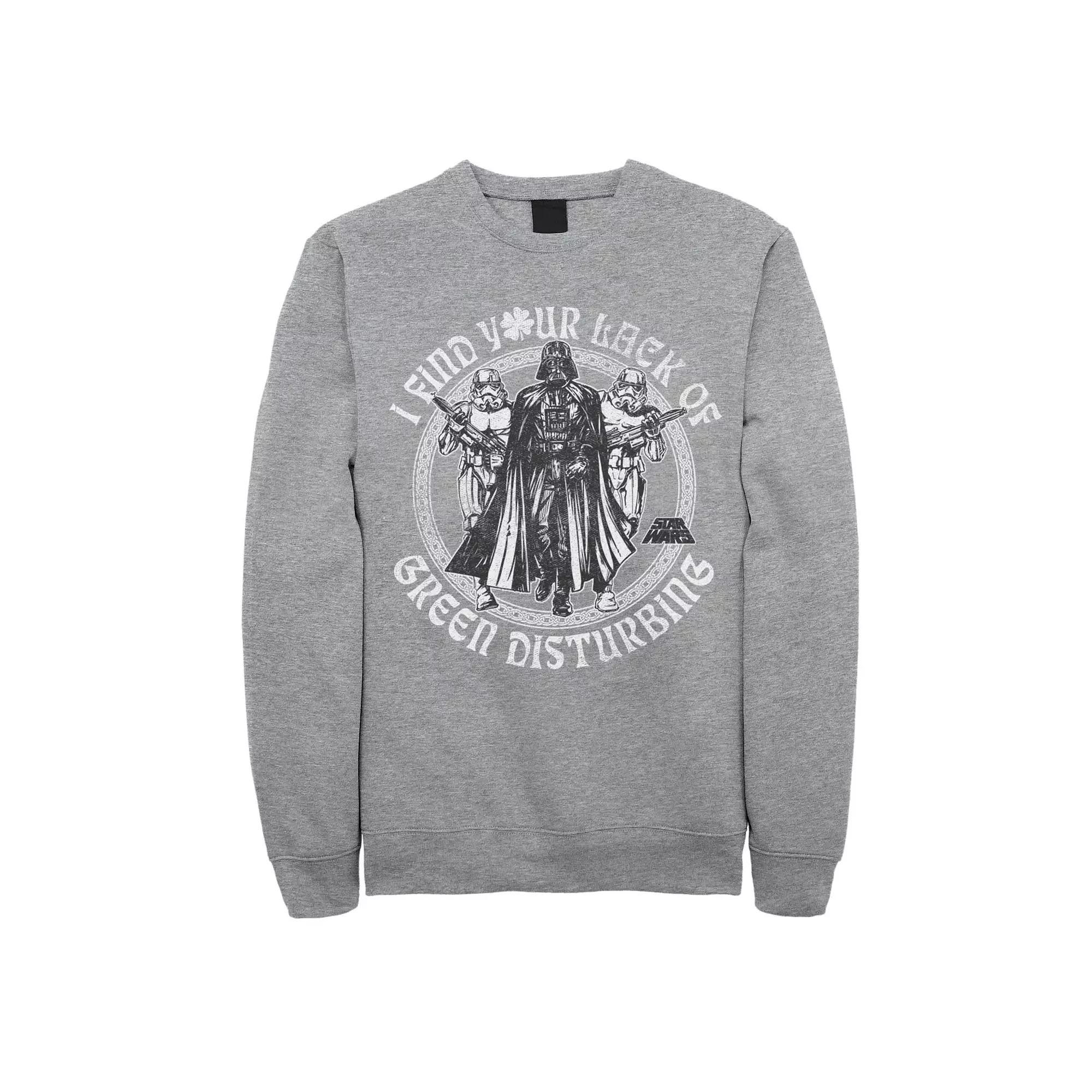 Men's Star Wars Vader Lack of Luck Sweatshirt, Size: Medium, Athletic Grey Product Image