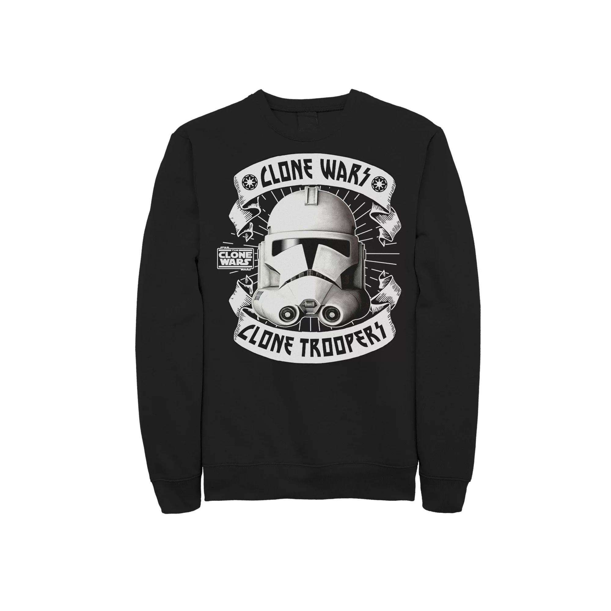 Men's Star Wars: Clone Wars Stormtrooper Portrait Sweatshirt, Size: 3XL, Black Product Image