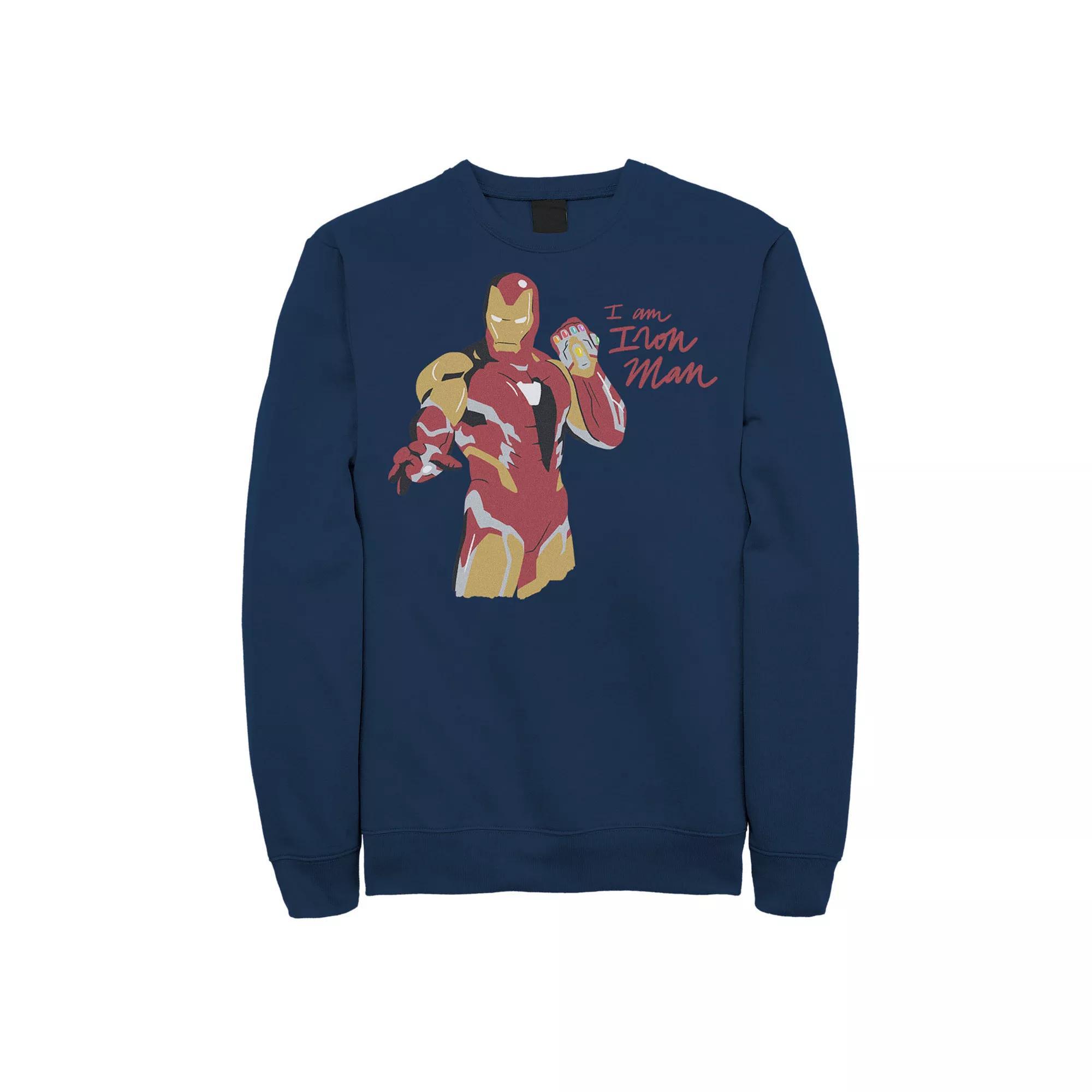 Men's Marvel Avengers: Endgame Iron Man Scribbles Sweatshirt,  Product Image