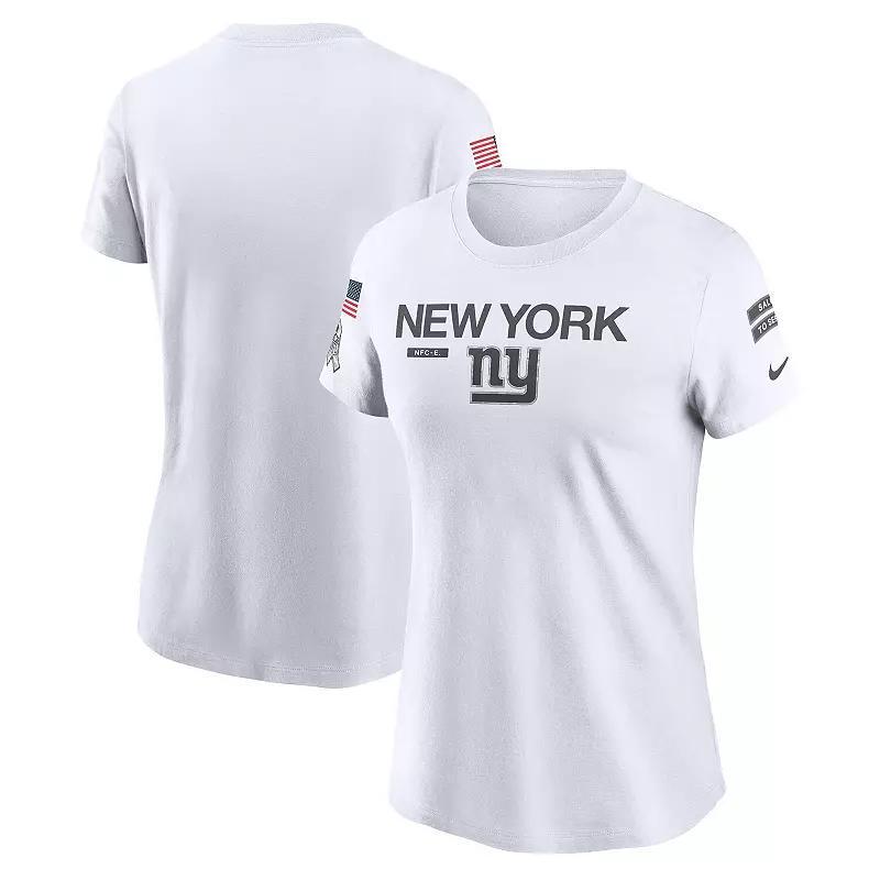 Women's Nike White New York Giants 2024 Salute To Service Legend Performance T-Shirt, Size: 2XL Product Image