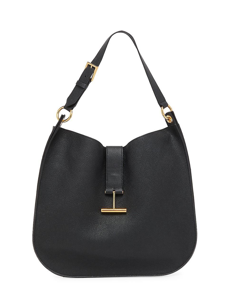 Tara Large Hobo Crossbody in Grained Leather Product Image