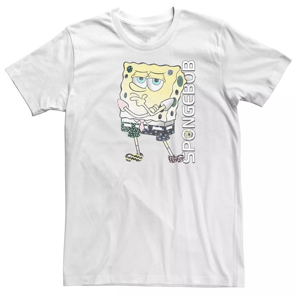 Big & Tall Nickelodeon SpongeBob SquarePants 80's Patterns Graphic Tee, Men's,  Product Image