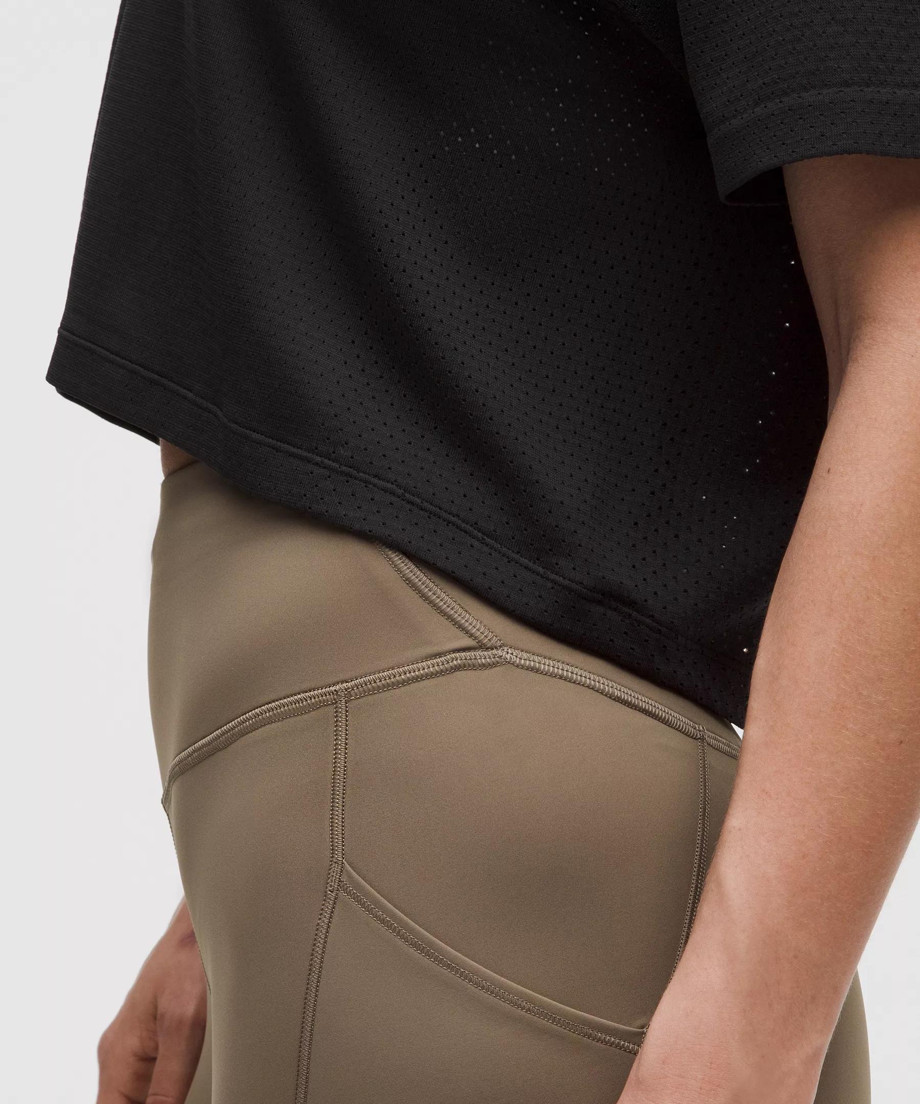 Swiftly High-Low Cropped Short-Sleeve Shirt Product Image