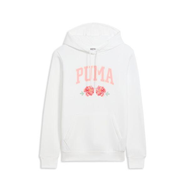 PUMA Faux Embroidered Floral Womens Hoodie Product Image