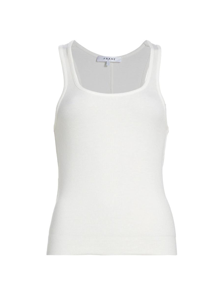 Womens Ribbed Fitted Tank Product Image