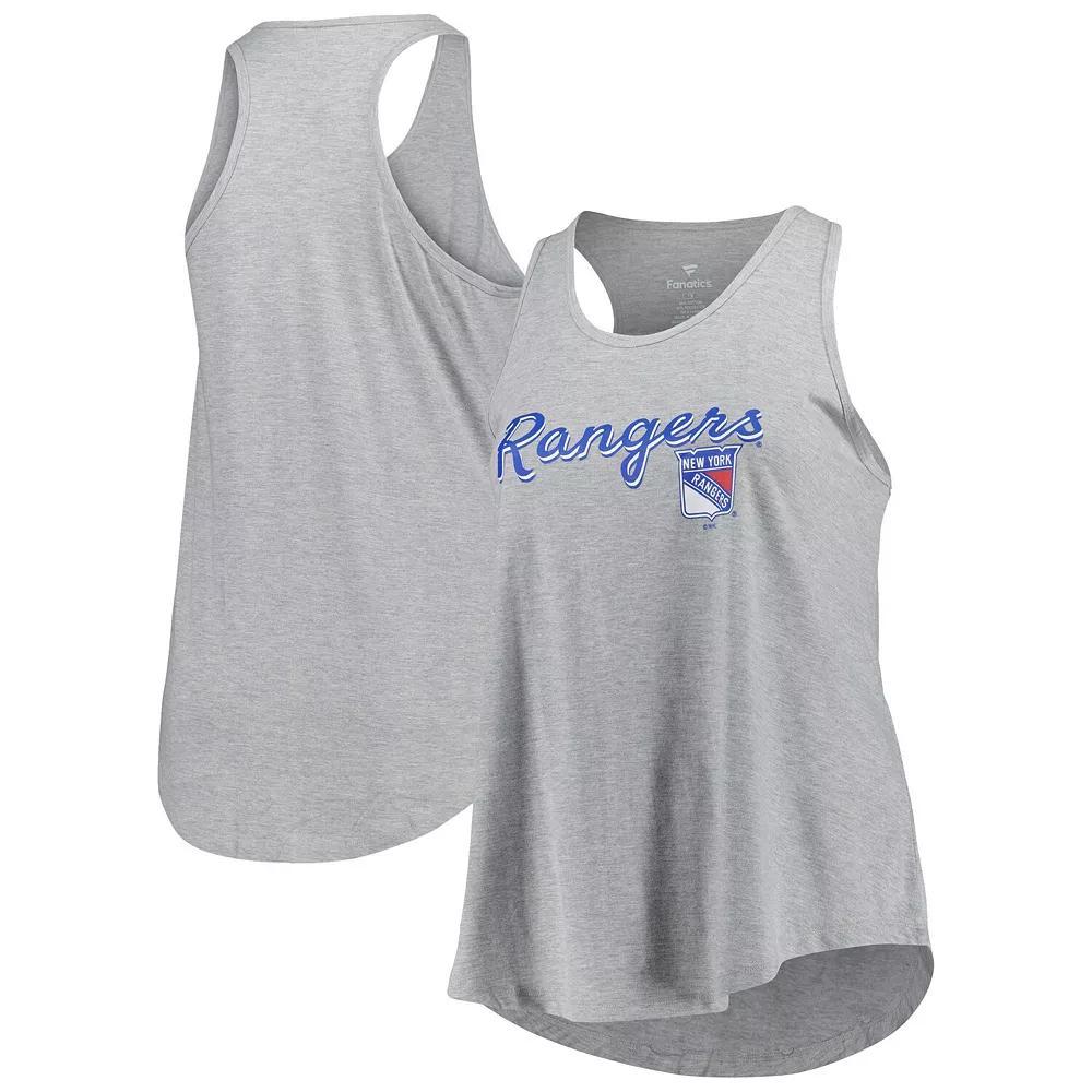 Women's Fanatics Branded Heather Gray New York Rangers Plus  Product Image