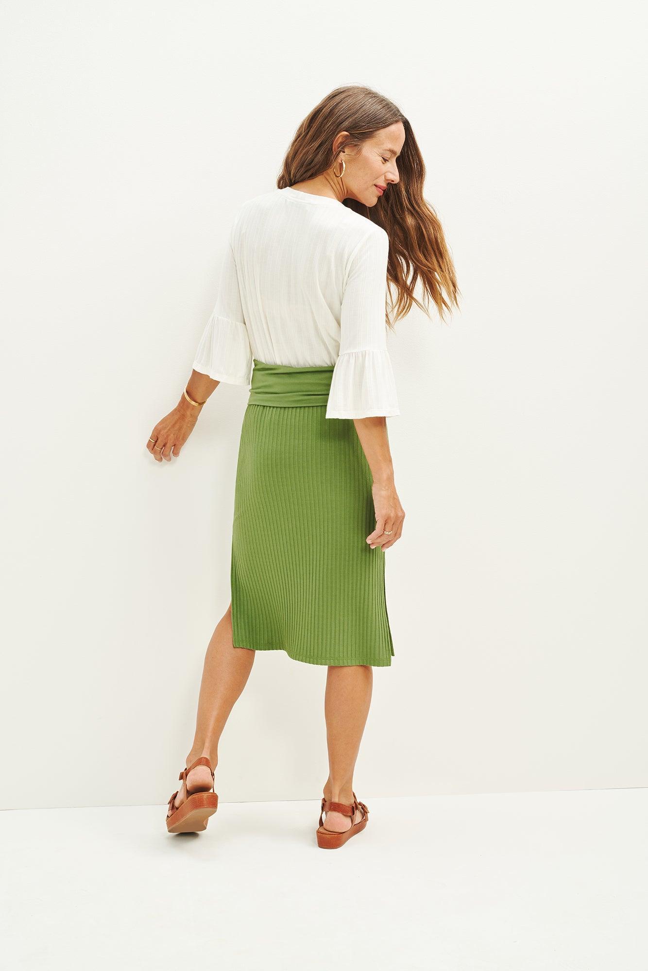 Zio Ribbed Skirt - Pear - ReAmour Female Product Image