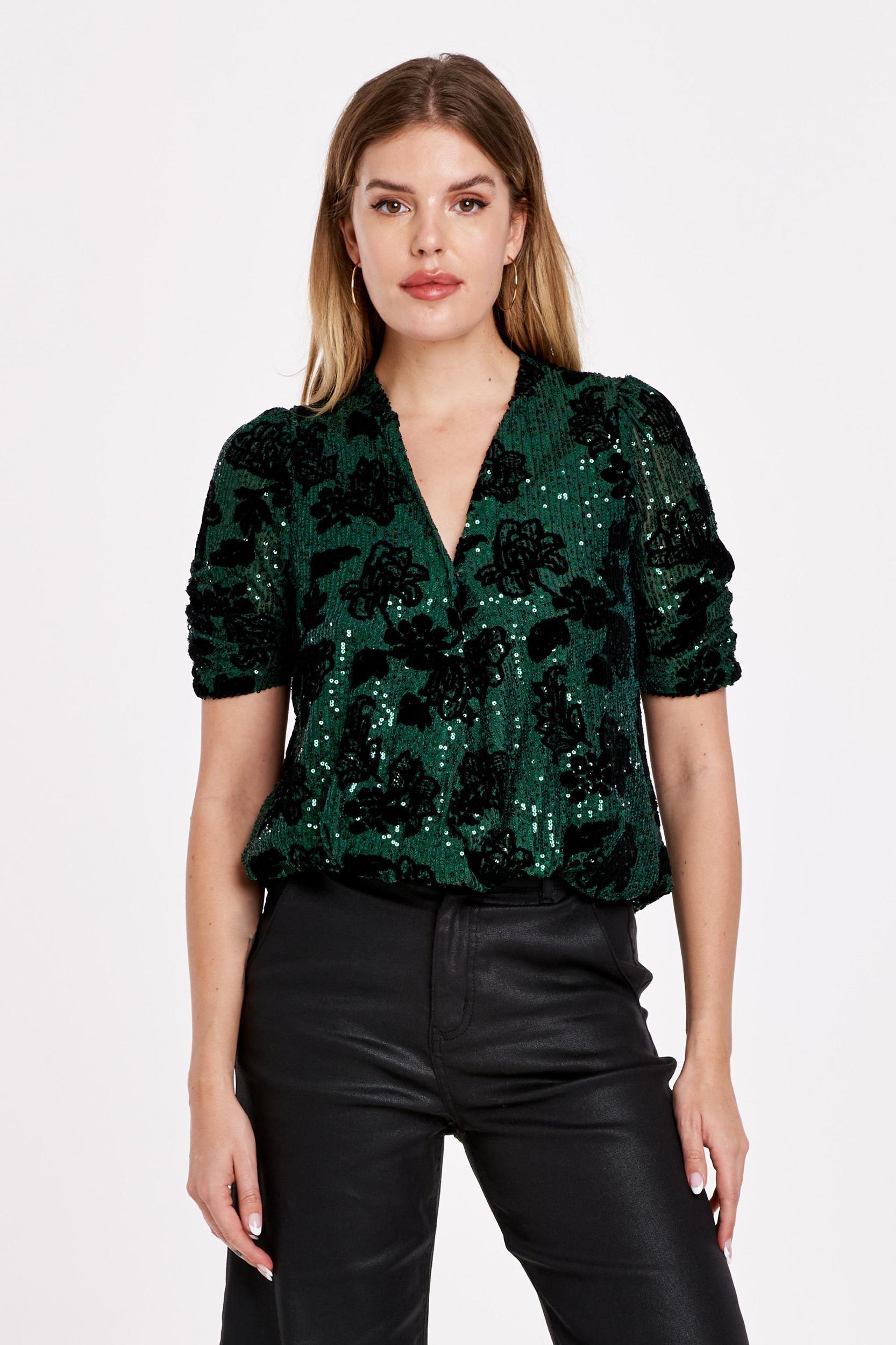 Yazmin Sparkling Lily Sequin Top Product Image